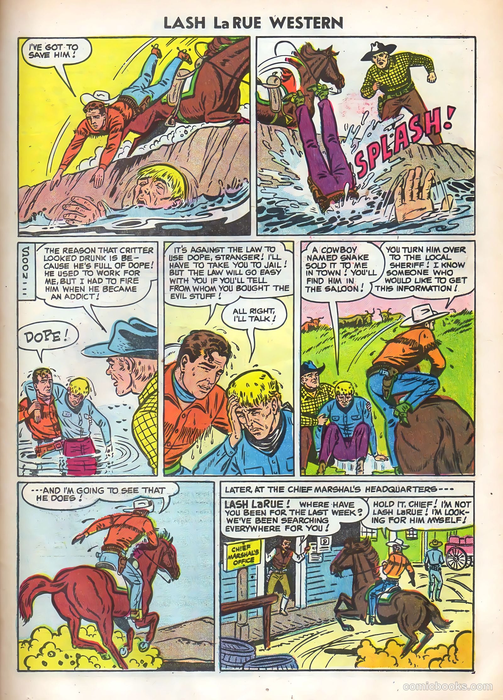 Lash Larue Western #52 (1954) — page 23 of 36