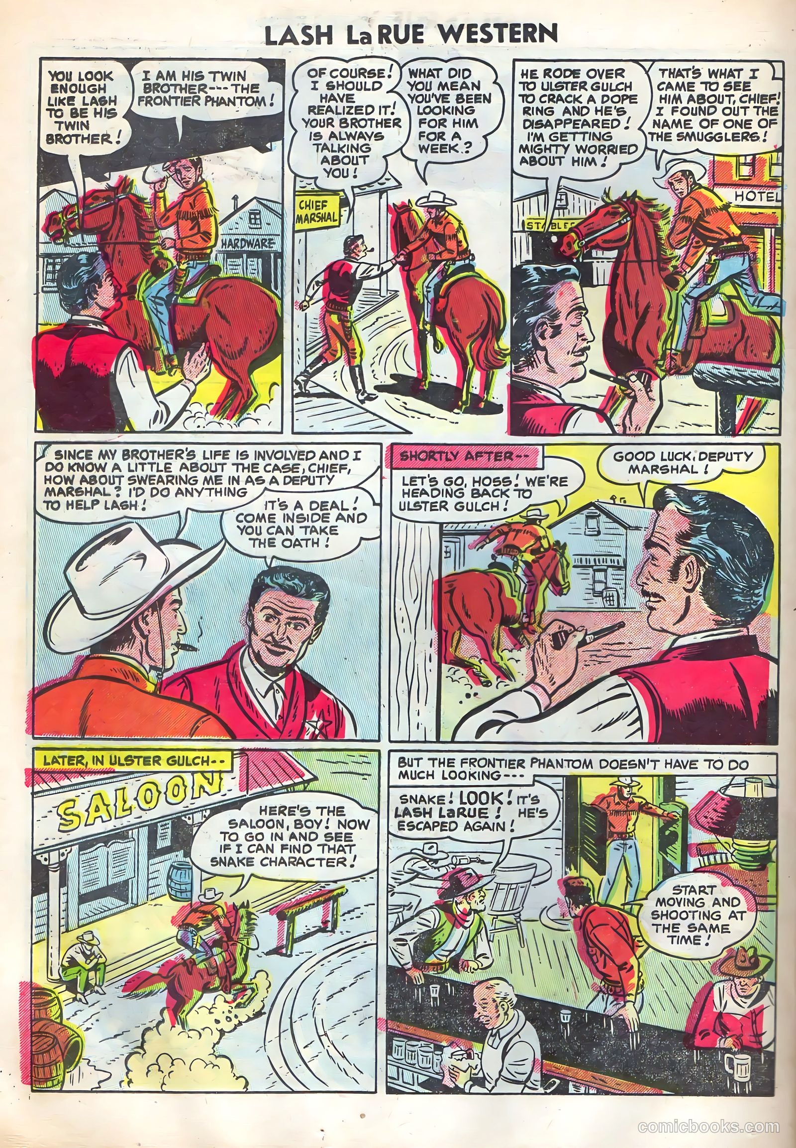 Lash Larue Western #52 (1954) — page 24 of 36