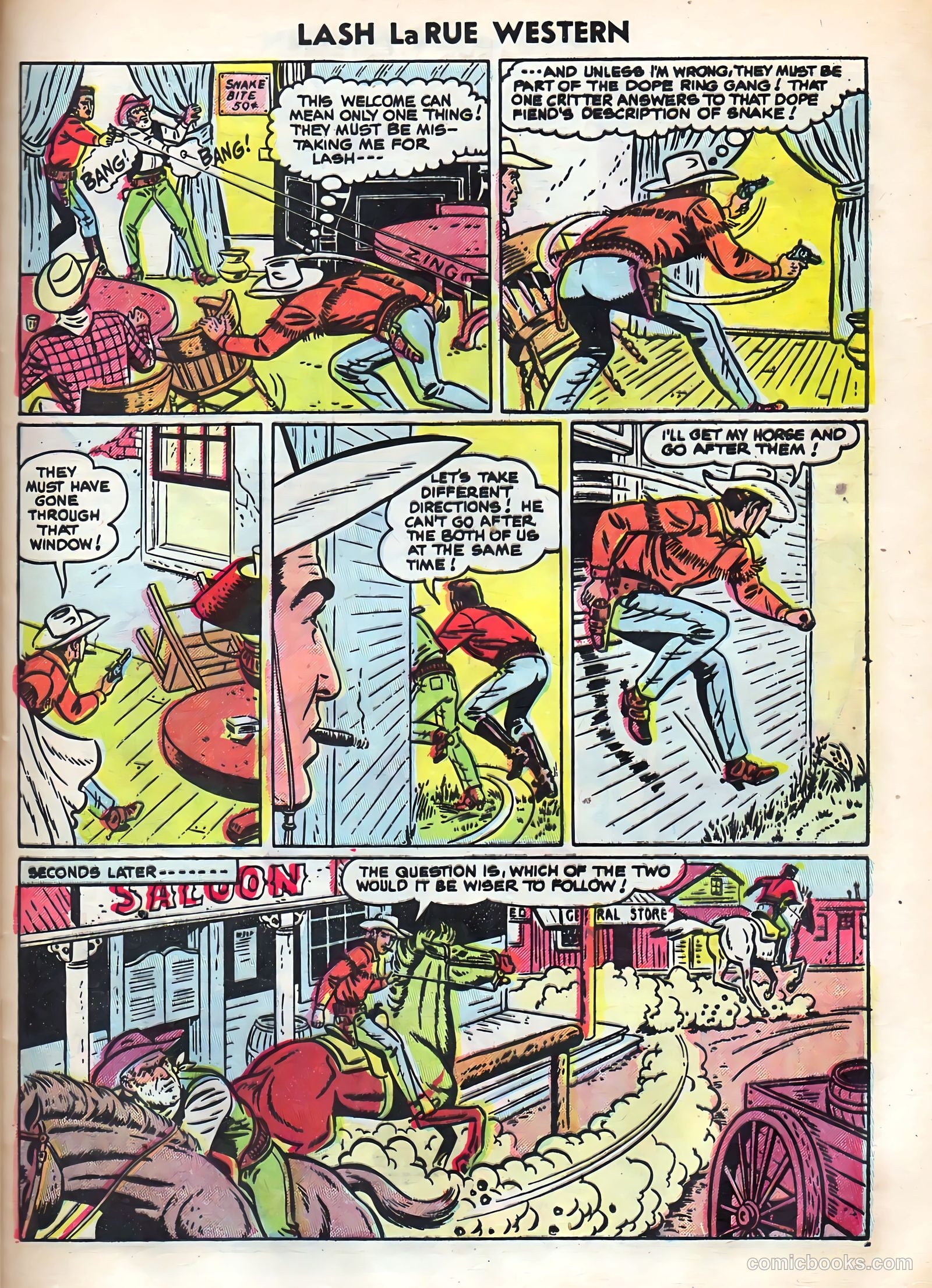 Lash Larue Western #52 (1954) — page 25 of 36