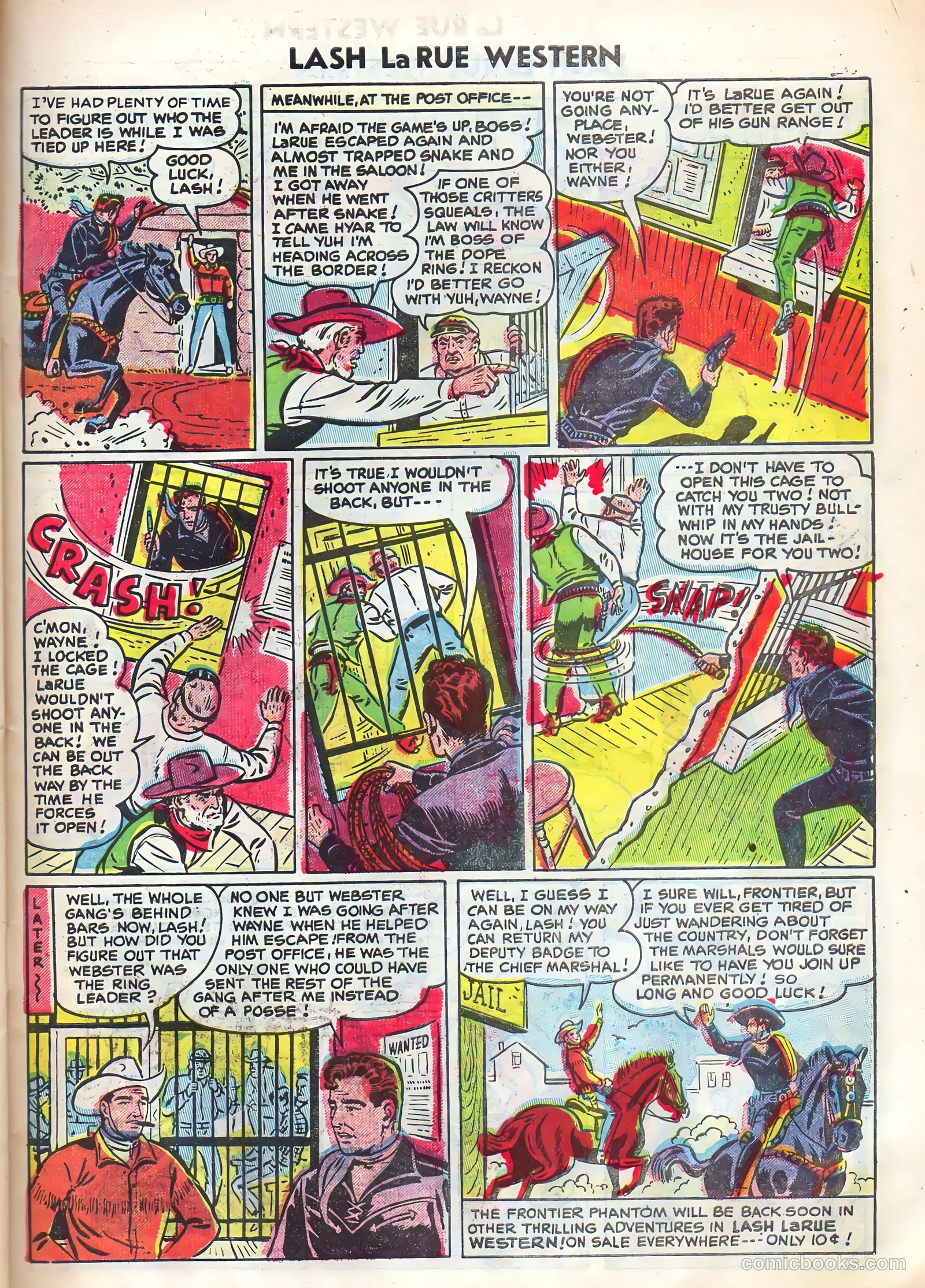 Lash Larue Western #52 (1954) — page 27 of 36