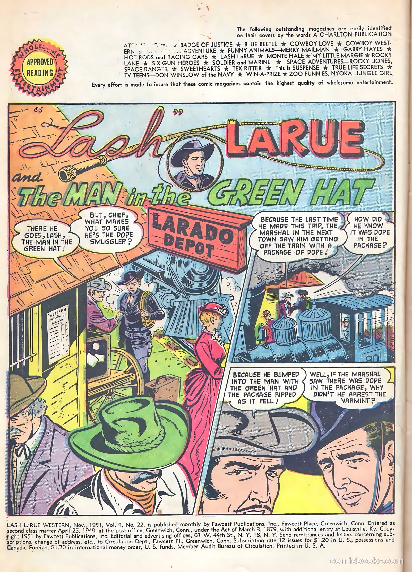 Lash Larue Western #53 (1955) — page 4 of 36