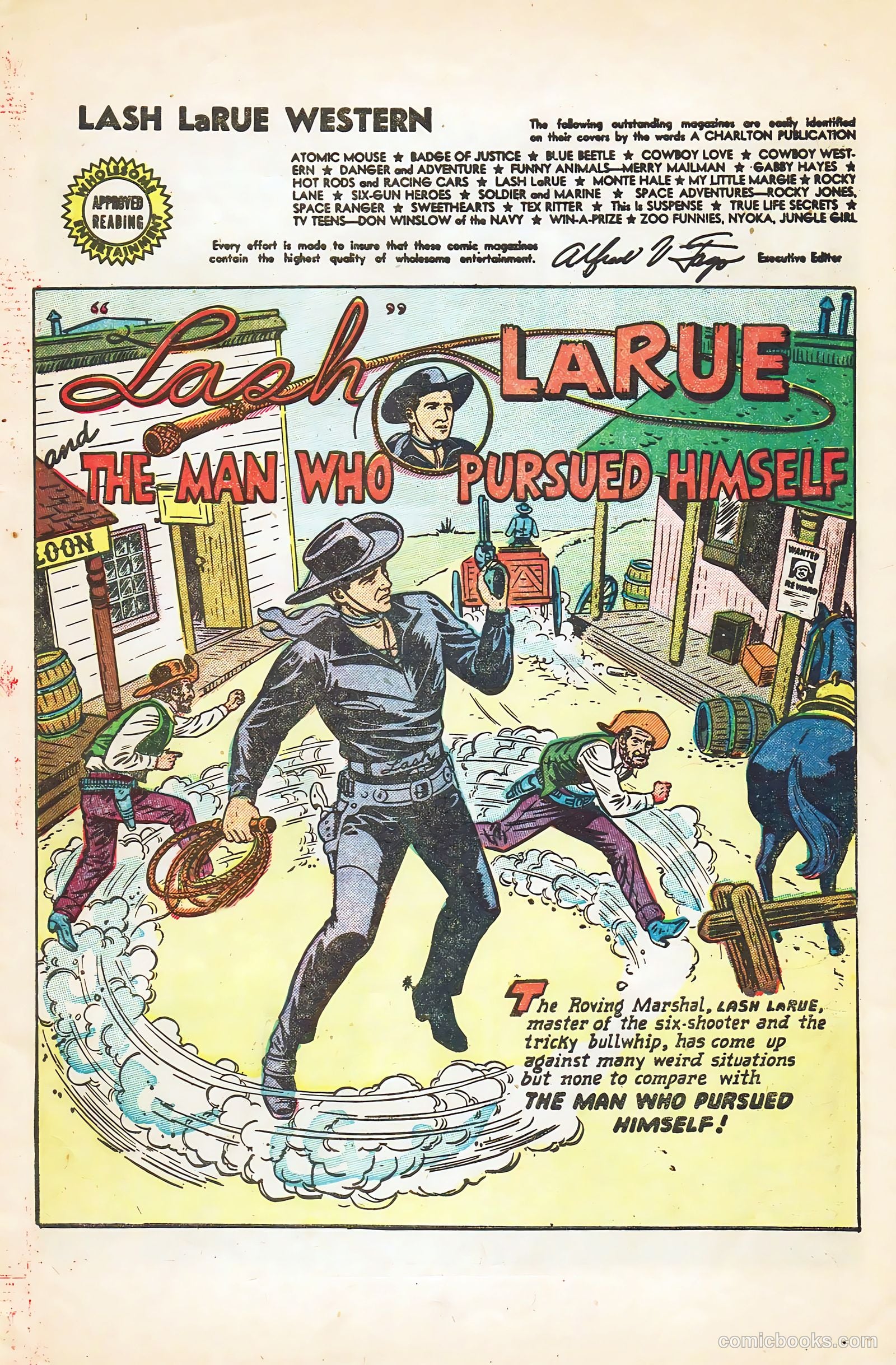Lash Larue Western #55 (1955) — page 3 of 36