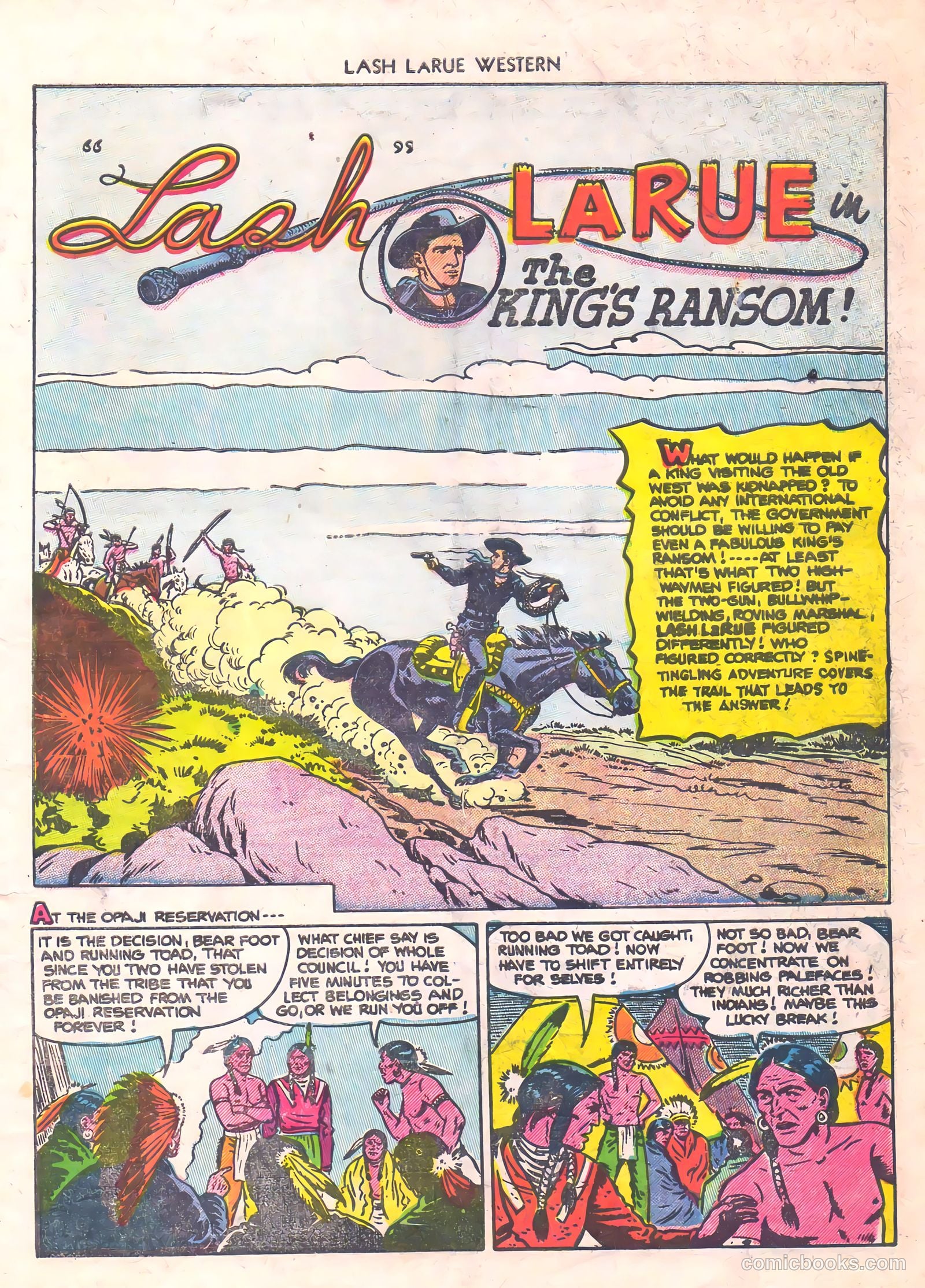 Lash Larue Western #56 (1956) — page 3 of 36