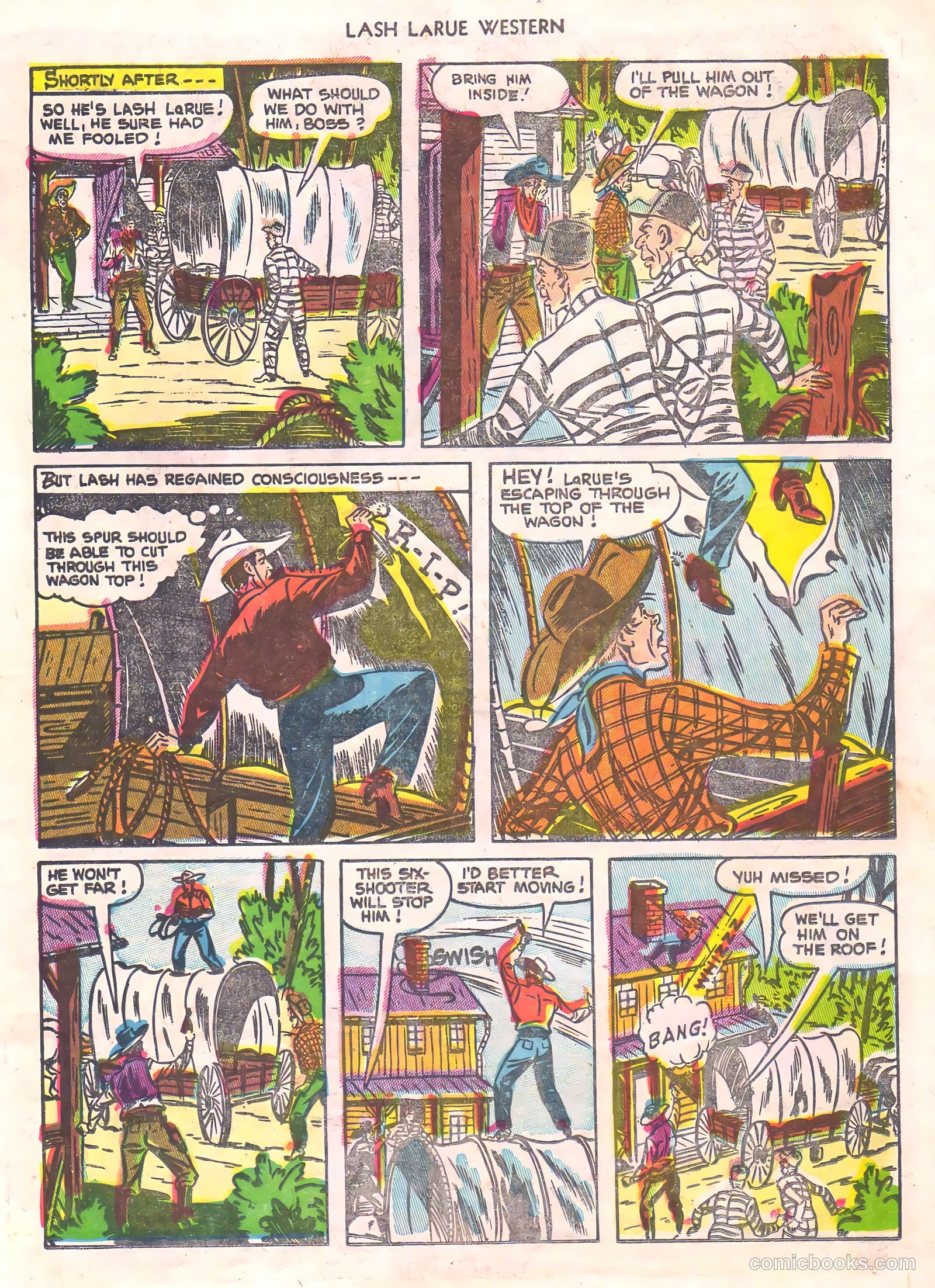 Lash Larue Western #56 (1956) — page 23 of 36