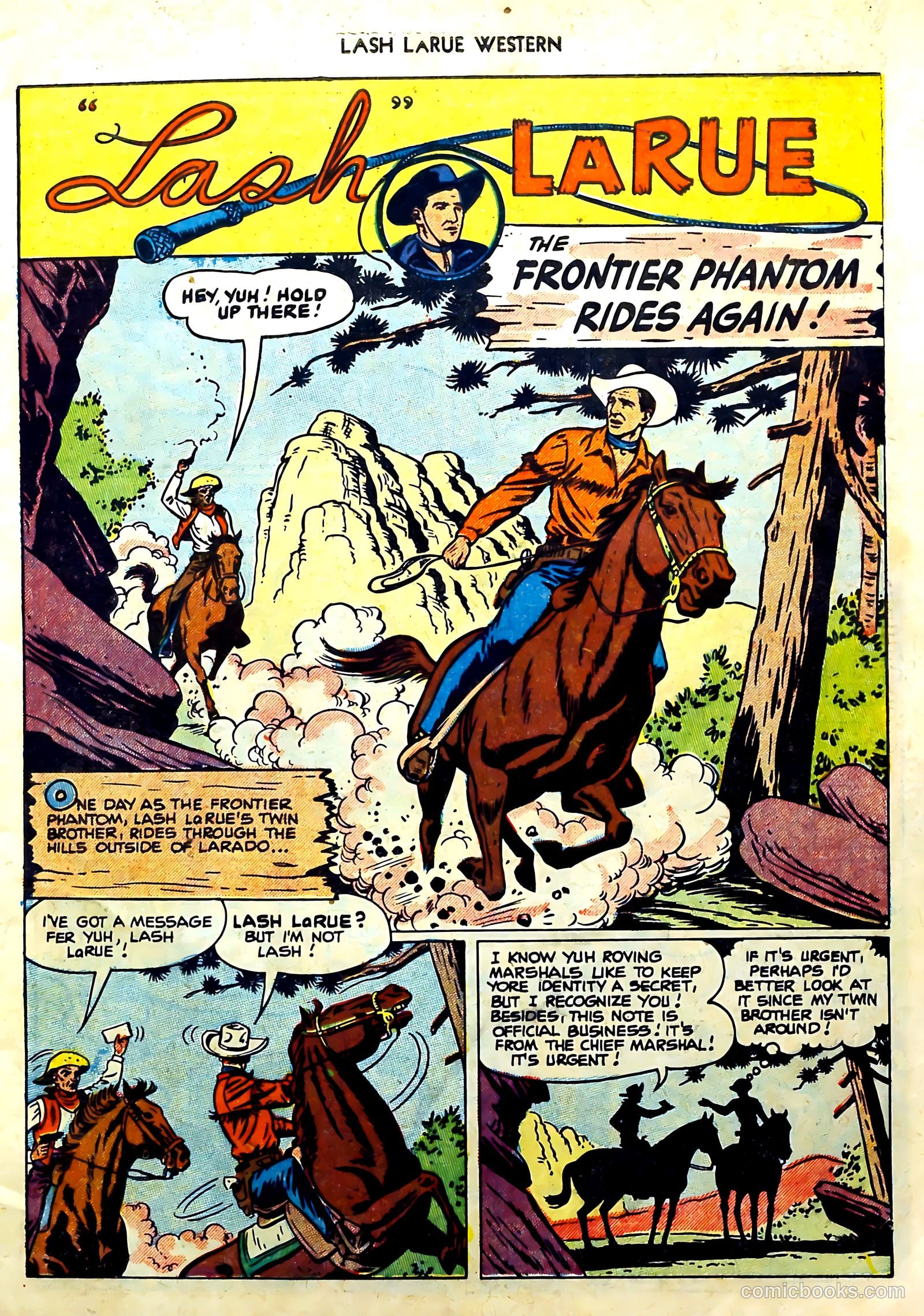 Lash Larue Western #57 (1955) — page 3 of 36