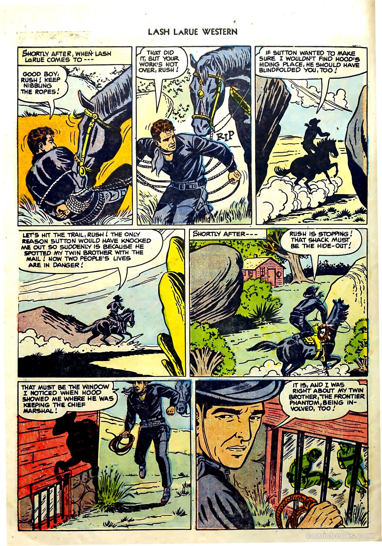 Lash Larue Western #57 (1955) — page 10 of 36