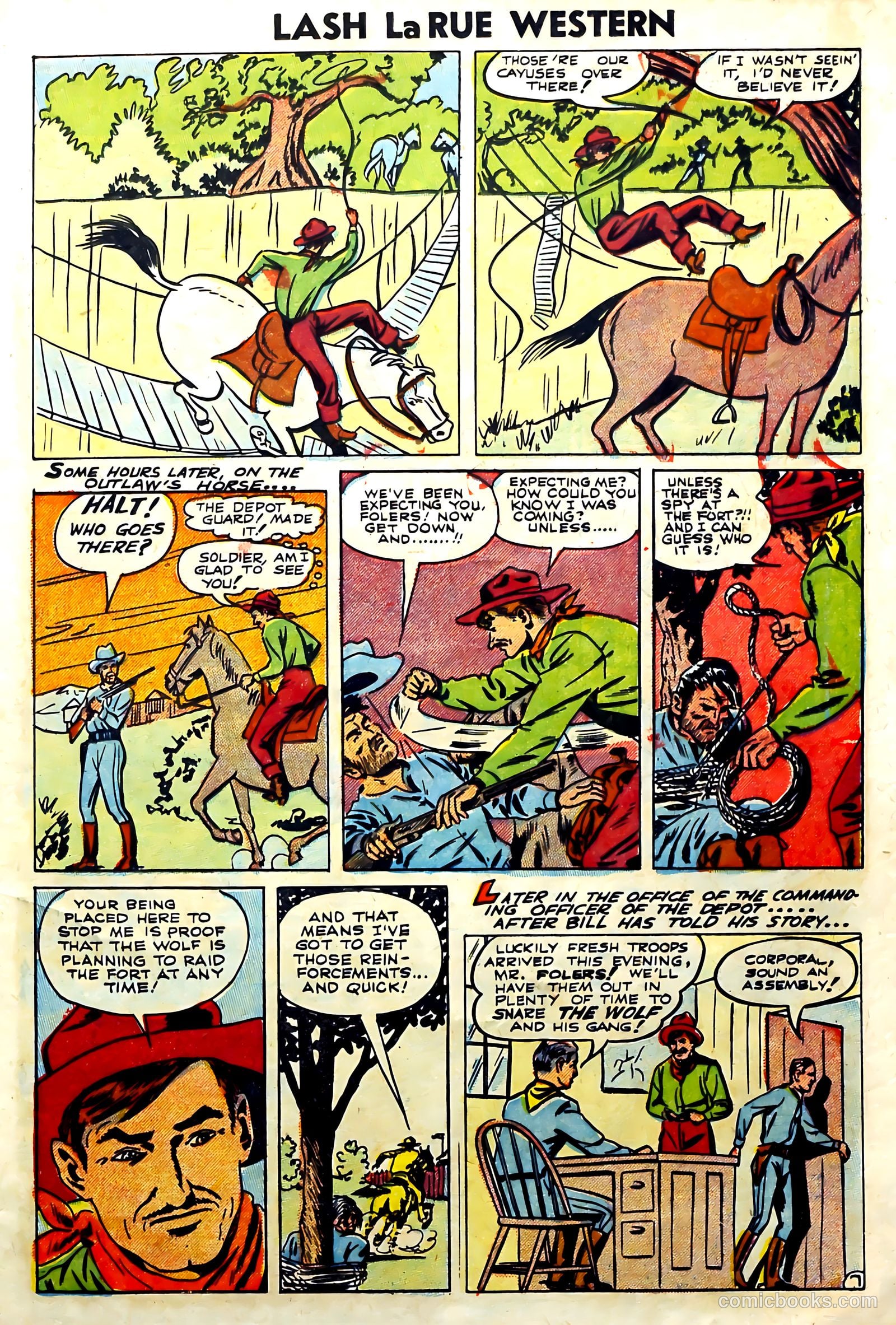 Lash Larue Western #57 (1955) — page 21 of 36