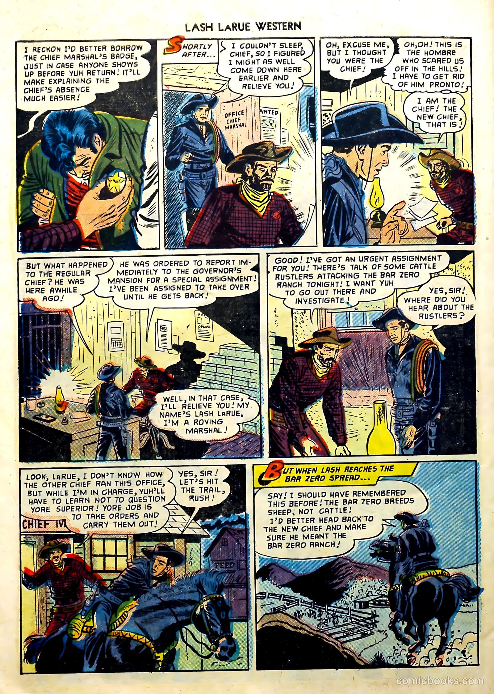 Lash Larue Western #57 (1955) — page 30 of 36