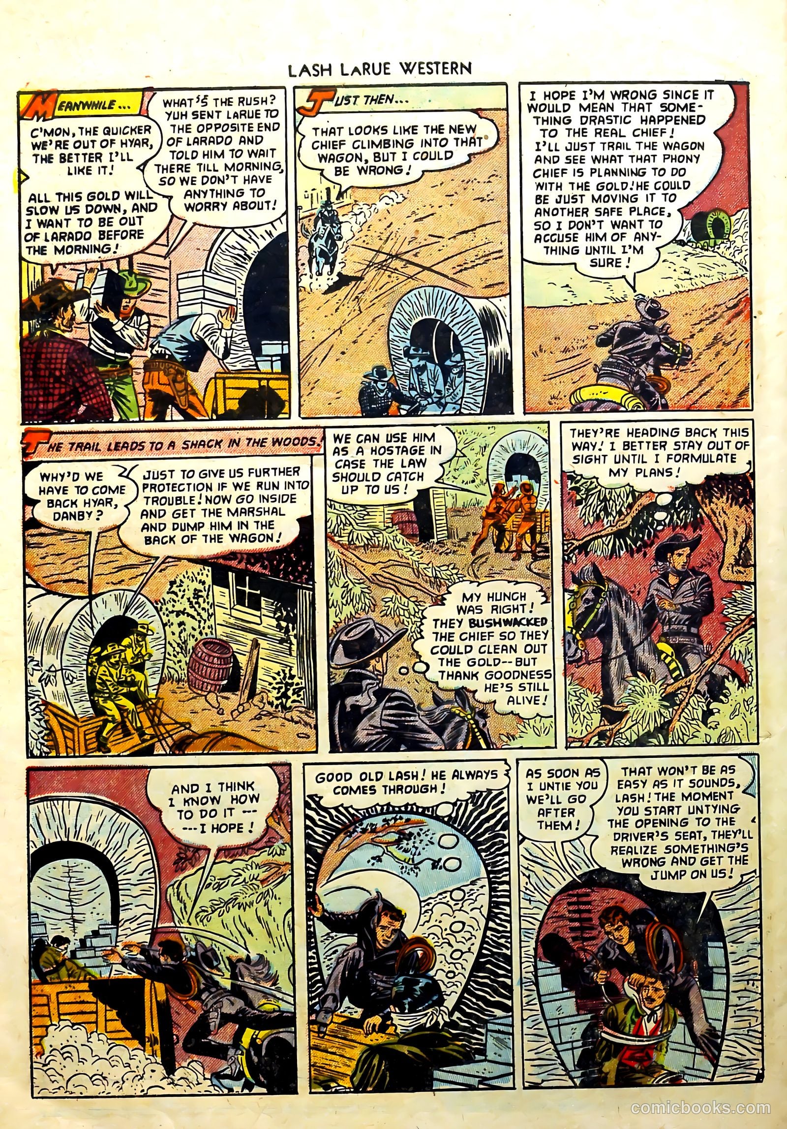 Lash Larue Western #57 (1955) — page 32 of 36