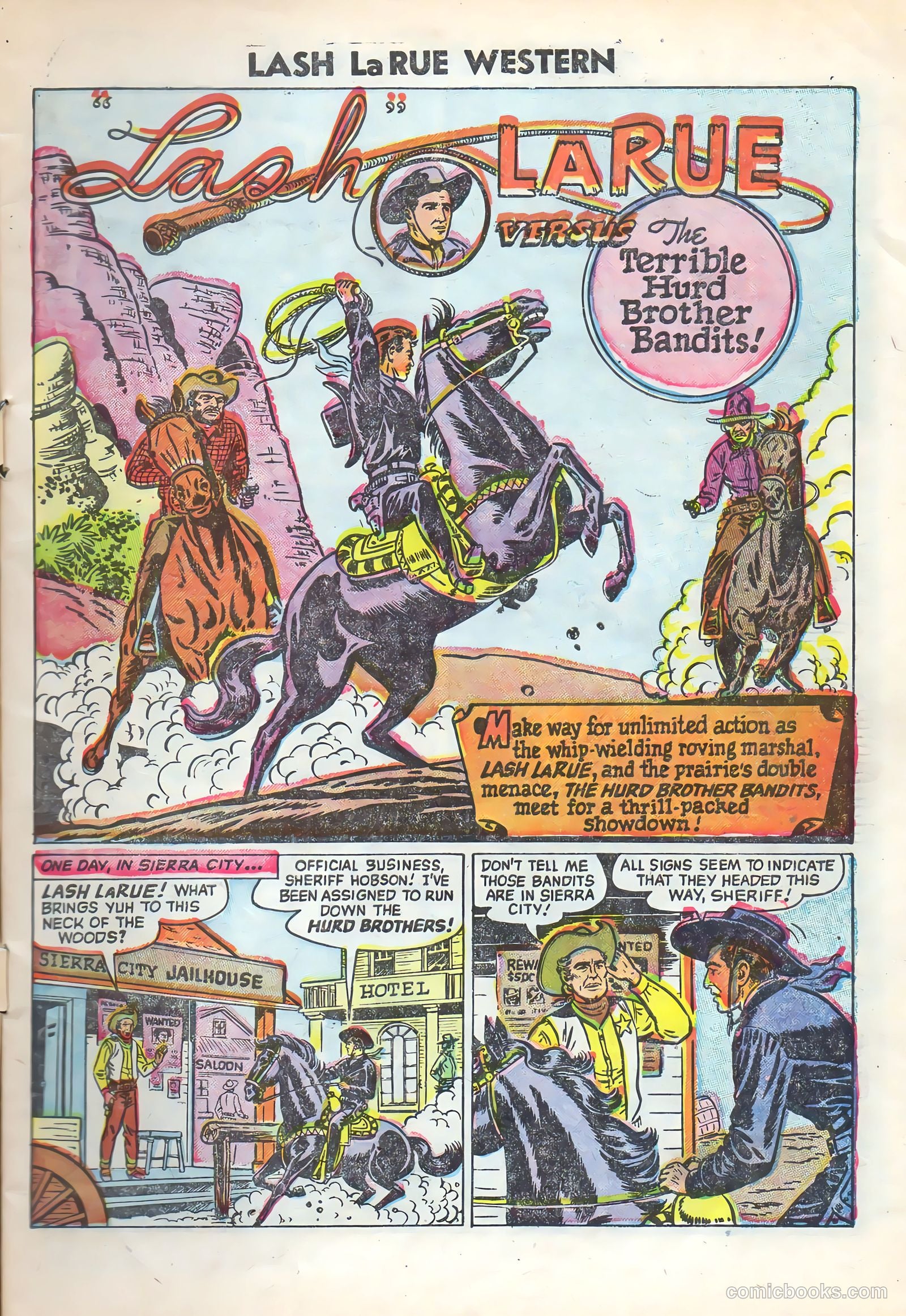 Lash Larue Western #58 (1955) — page 3 of 36