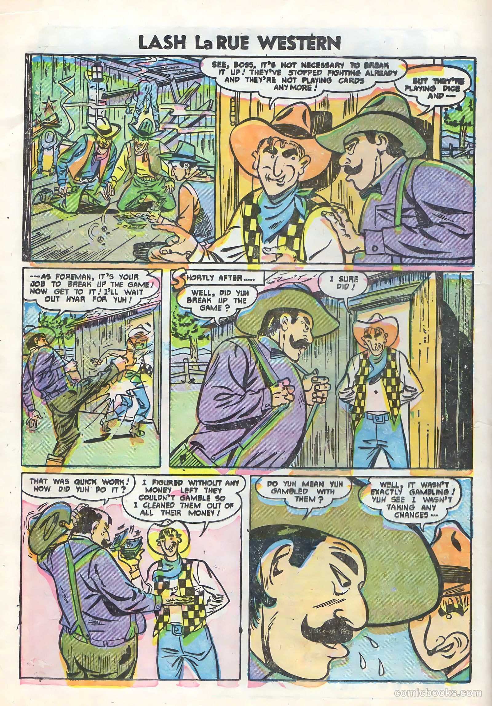 Lash Larue Western #58 (1955) — page 16 of 36