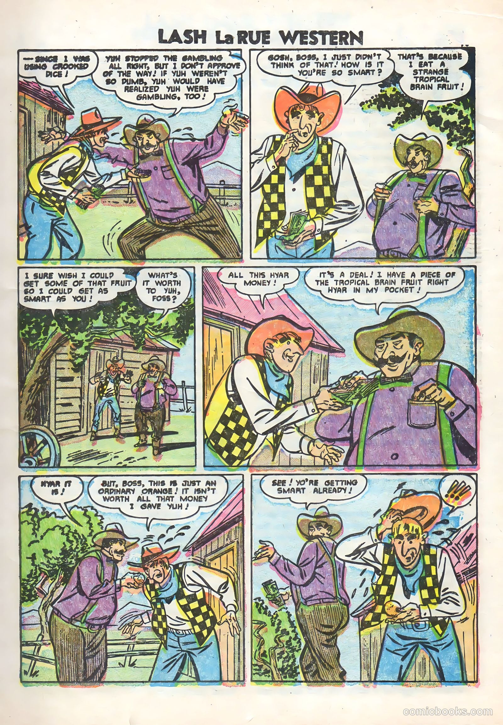 Lash Larue Western #58 (1955) — page 17 of 36