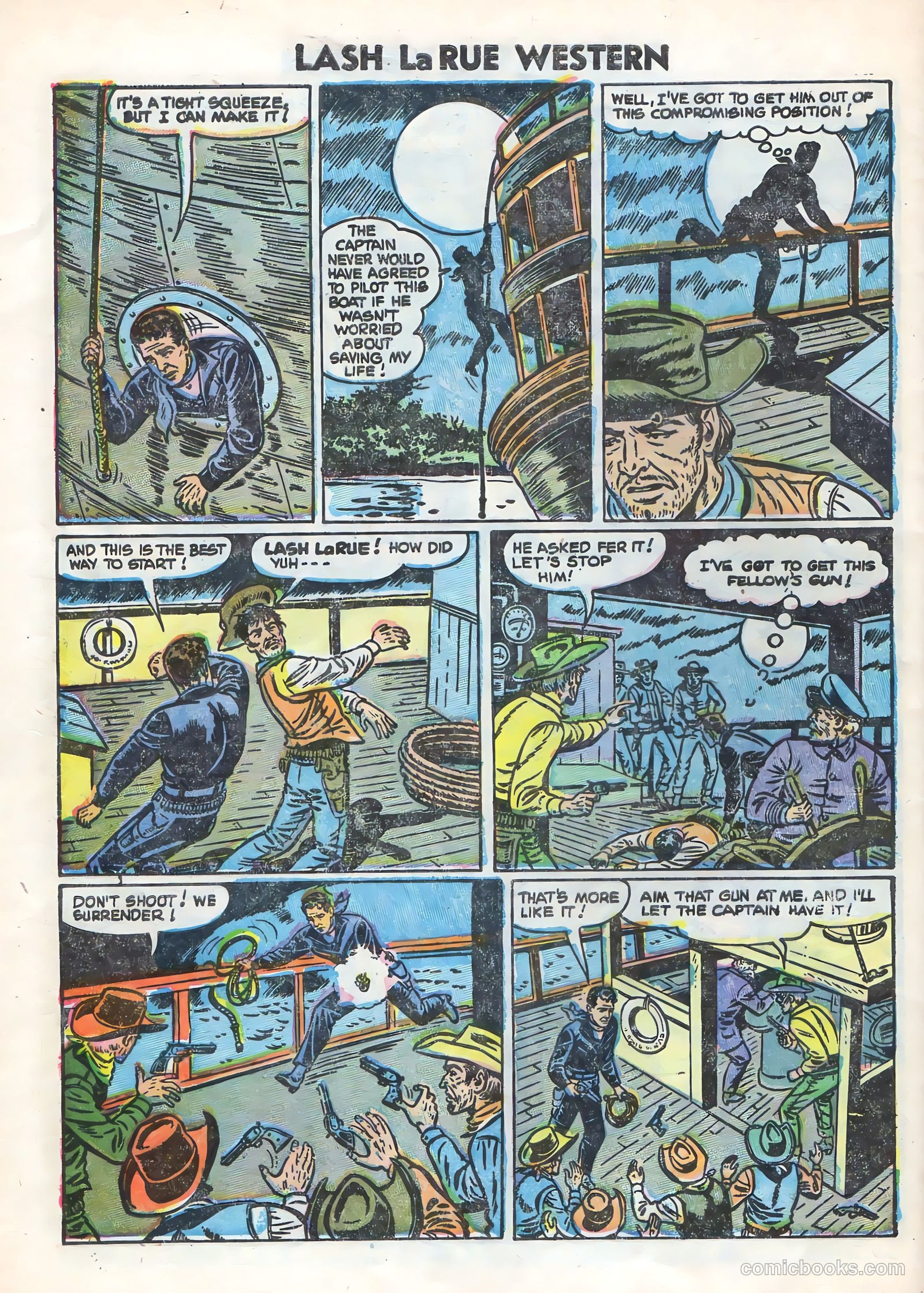 Lash Larue Western #58 (1955) — page 28 of 36