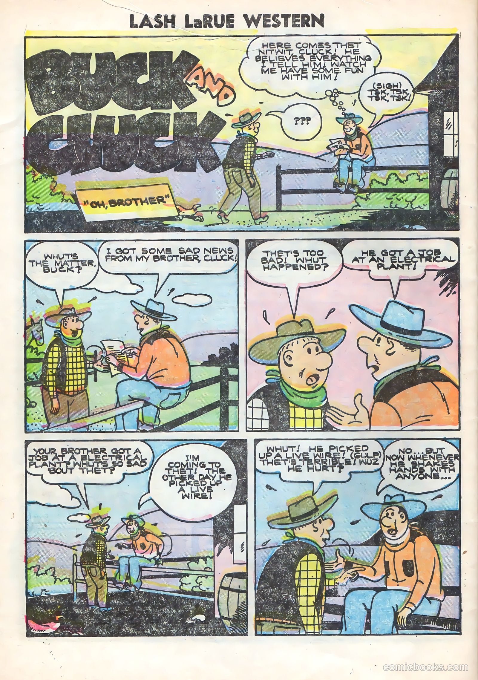 Lash Larue Western #58 (1955) — page 32 of 36