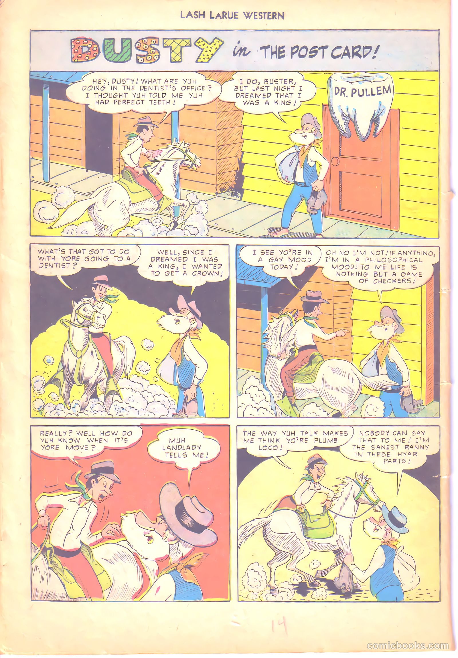 Lash LaRue Western #6 (1950) — page 14 of 36