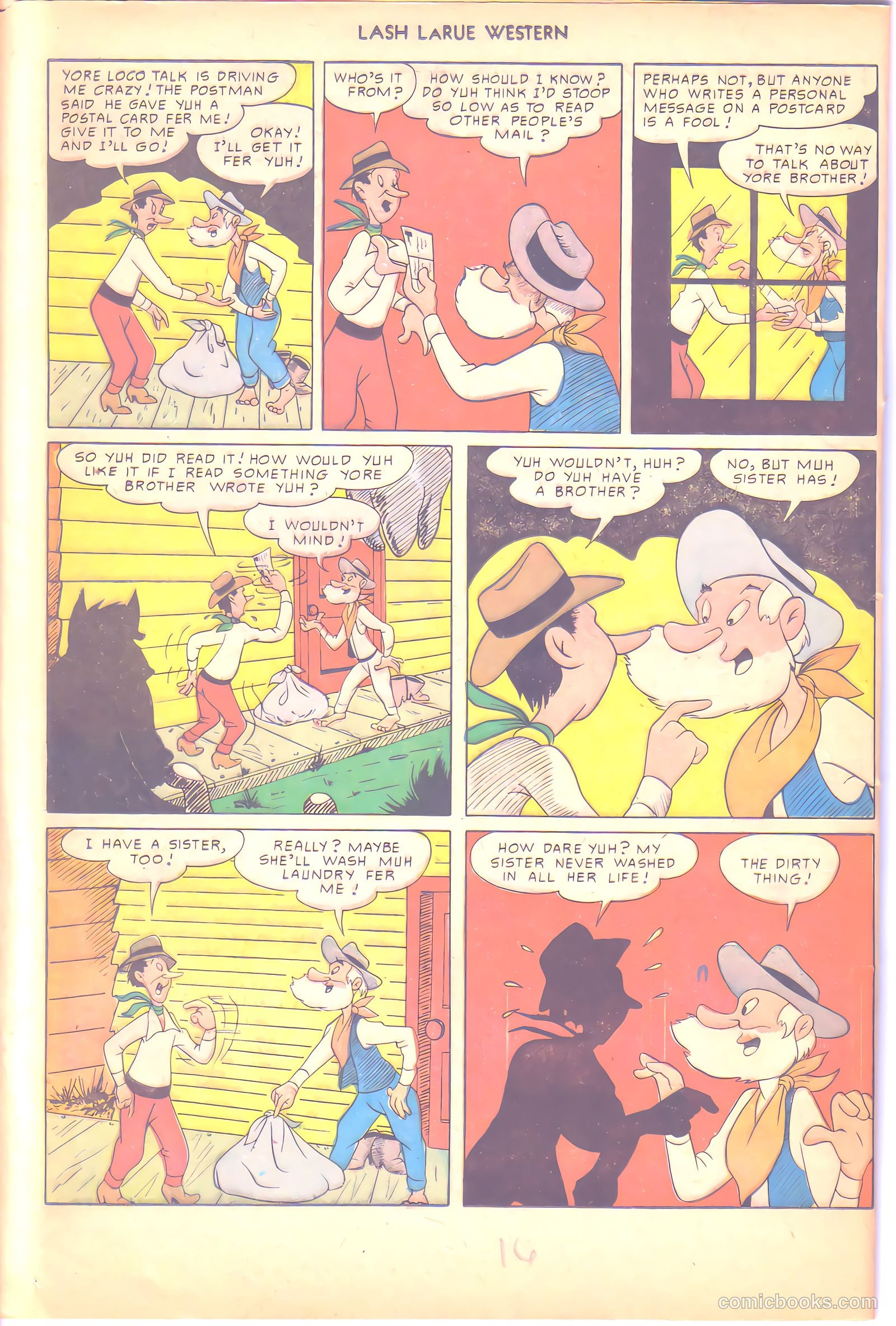 Lash LaRue Western #6 (1950) — page 16 of 36