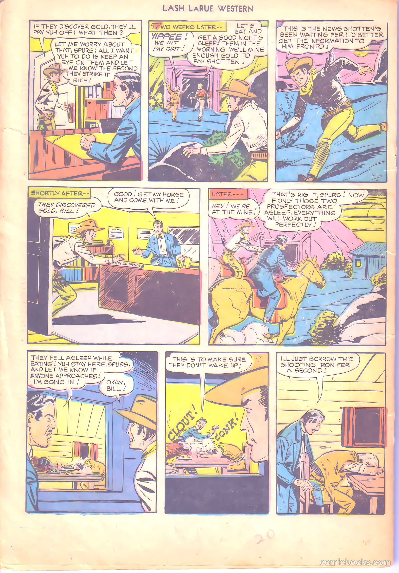 Lash LaRue Western #6 (1950) — page 20 of 36