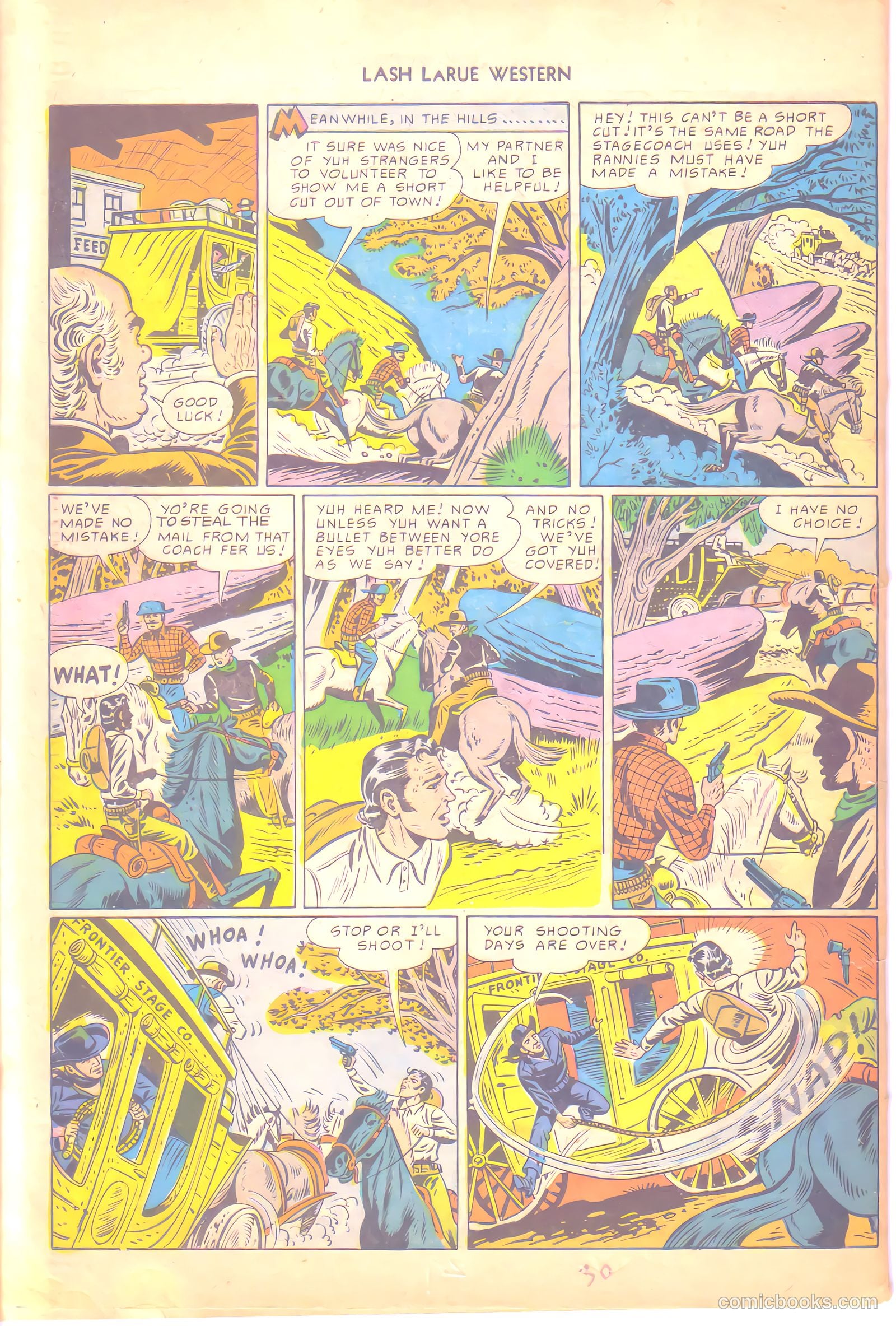 Lash LaRue Western #6 (1950) — page 30 of 36