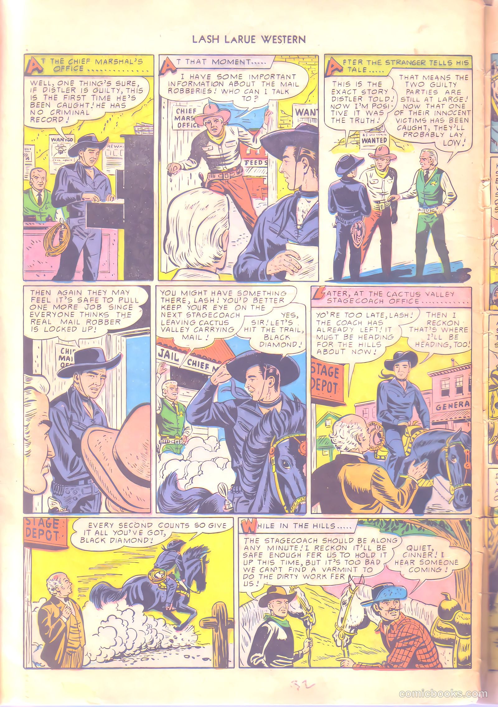 Lash LaRue Western #6 (1950) — page 32 of 36