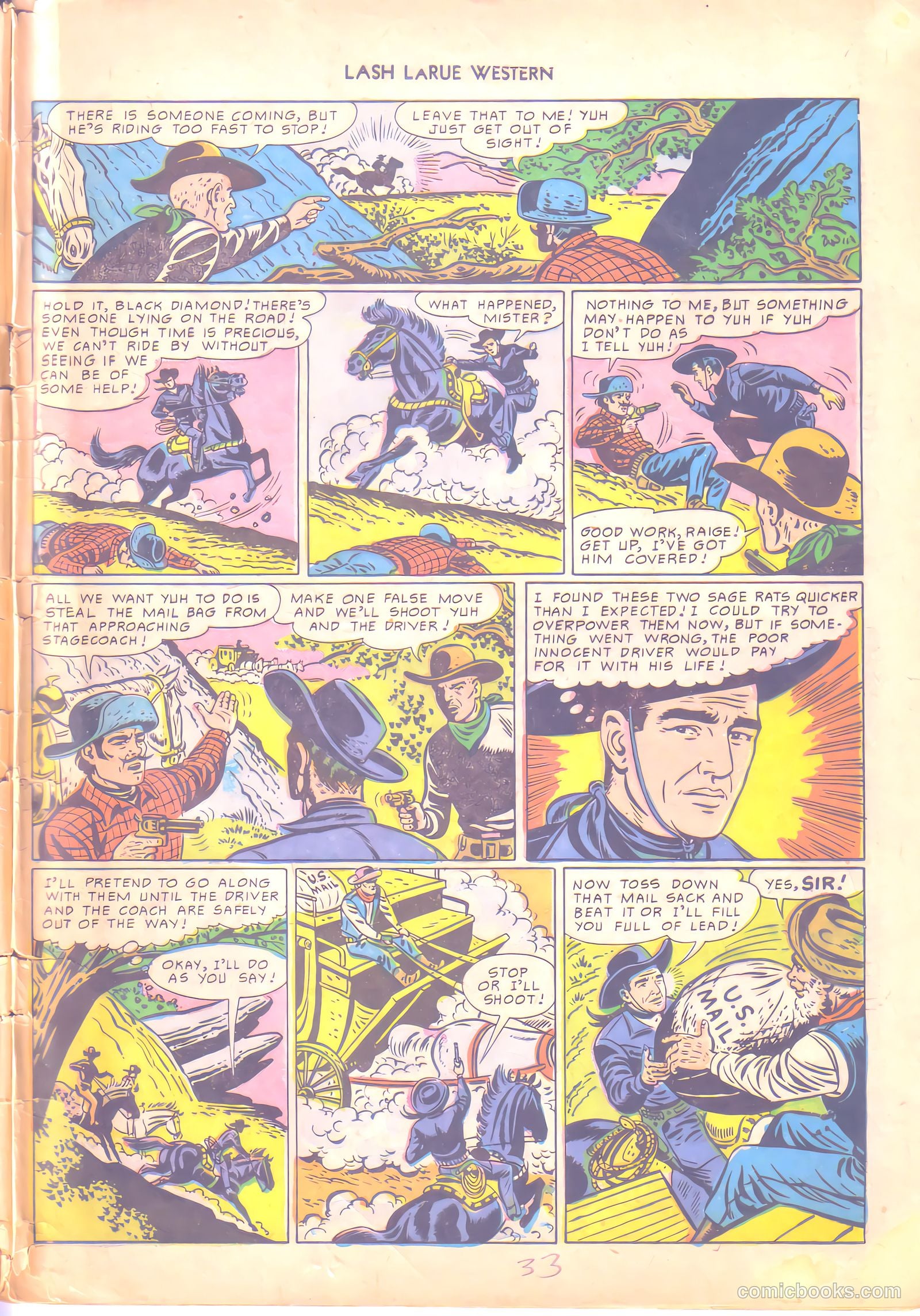 Lash LaRue Western #6 (1950) — page 33 of 36