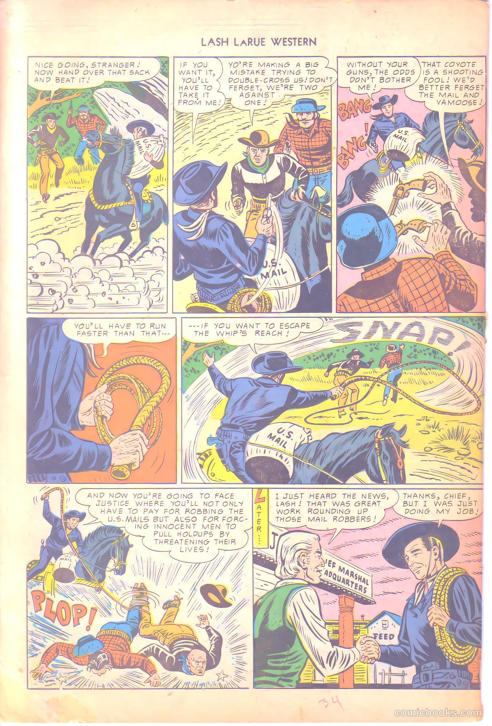 Lash LaRue Western #6 (1950) — page 34 of 36