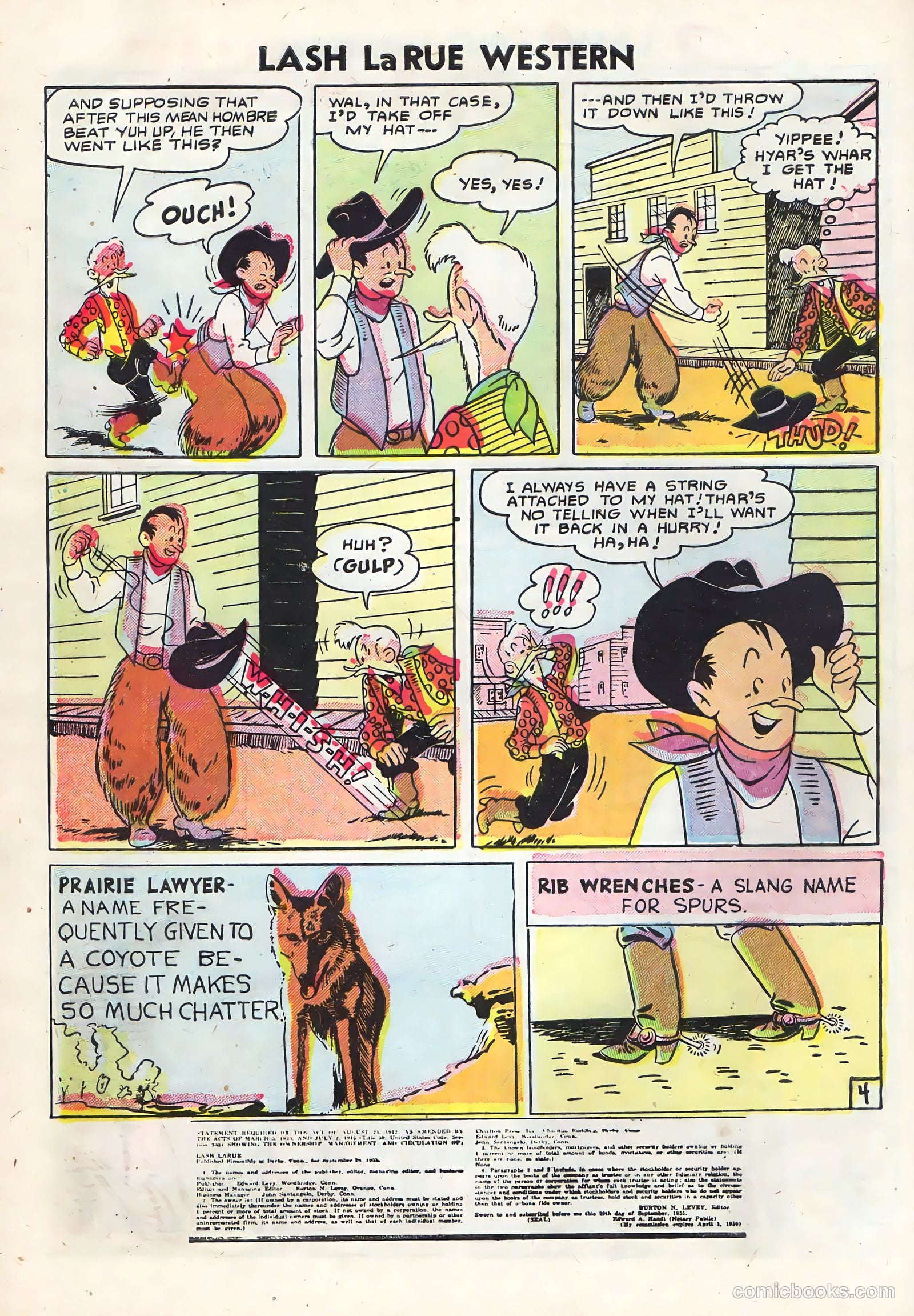 Lash Larue Western #60 (1956) — page 28 of 36
