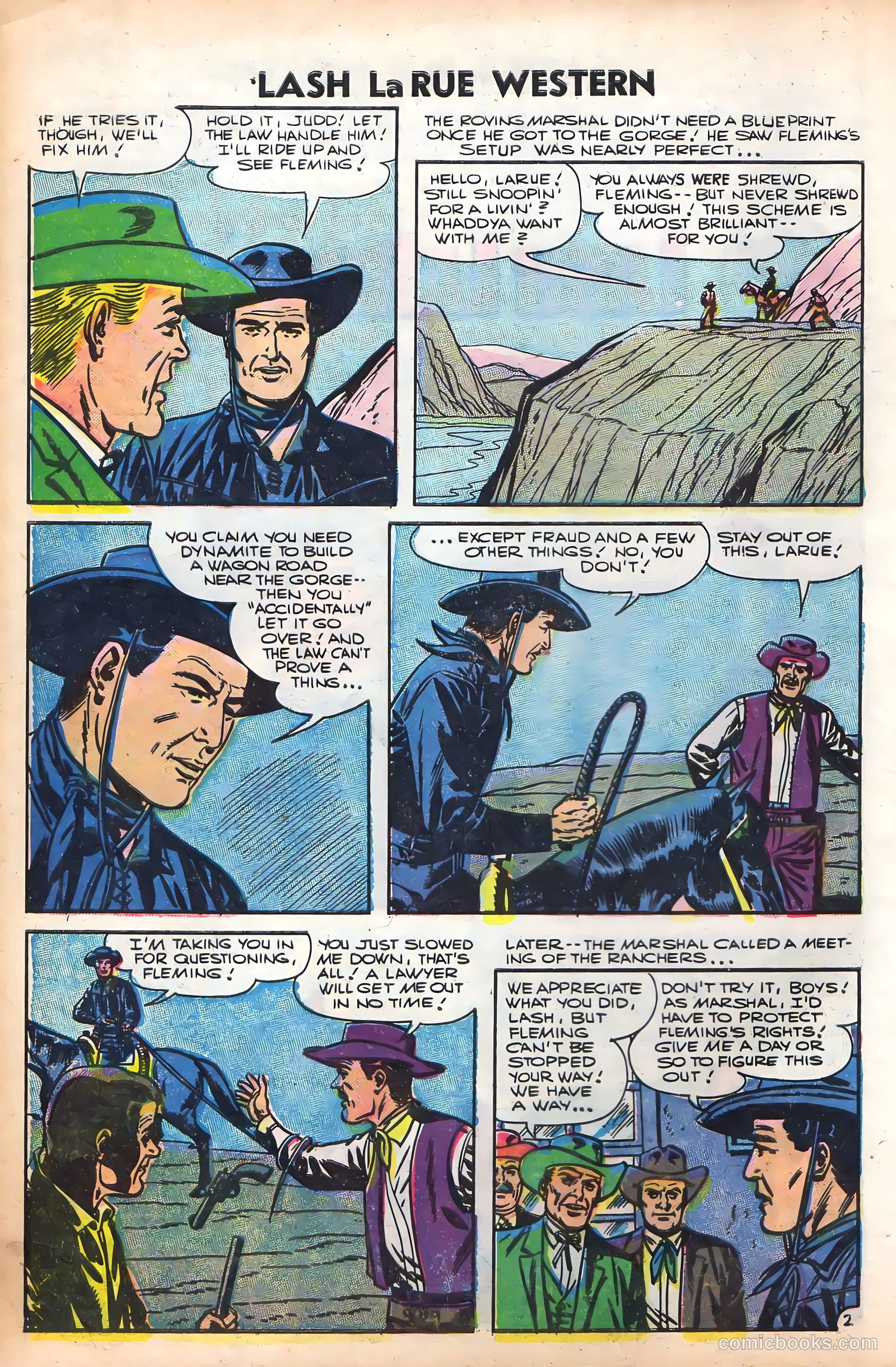 Lash Larue Western #61 (1956) — page 4 of 36
