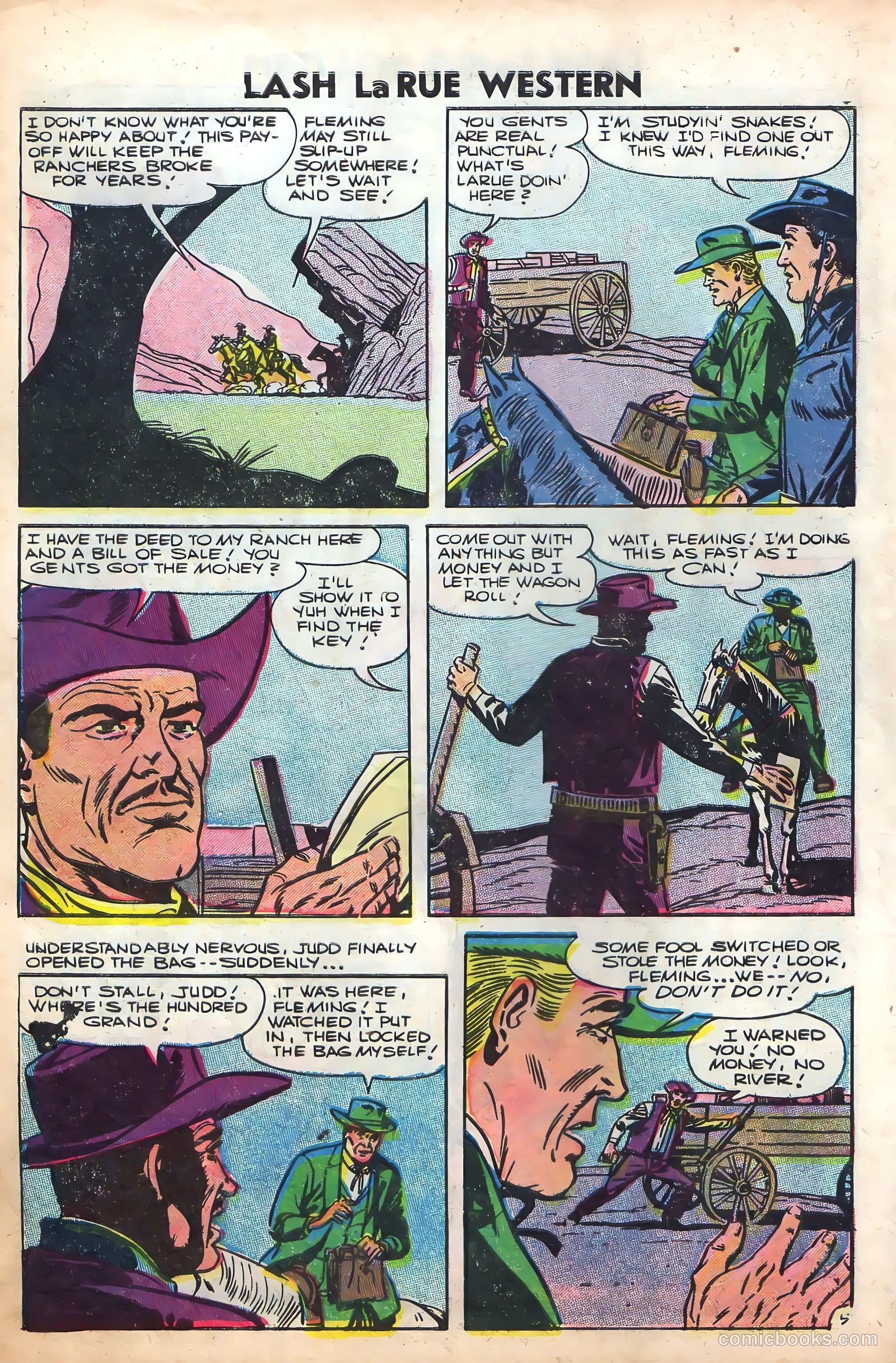 Lash Larue Western #61 (1956) — page 8 of 36