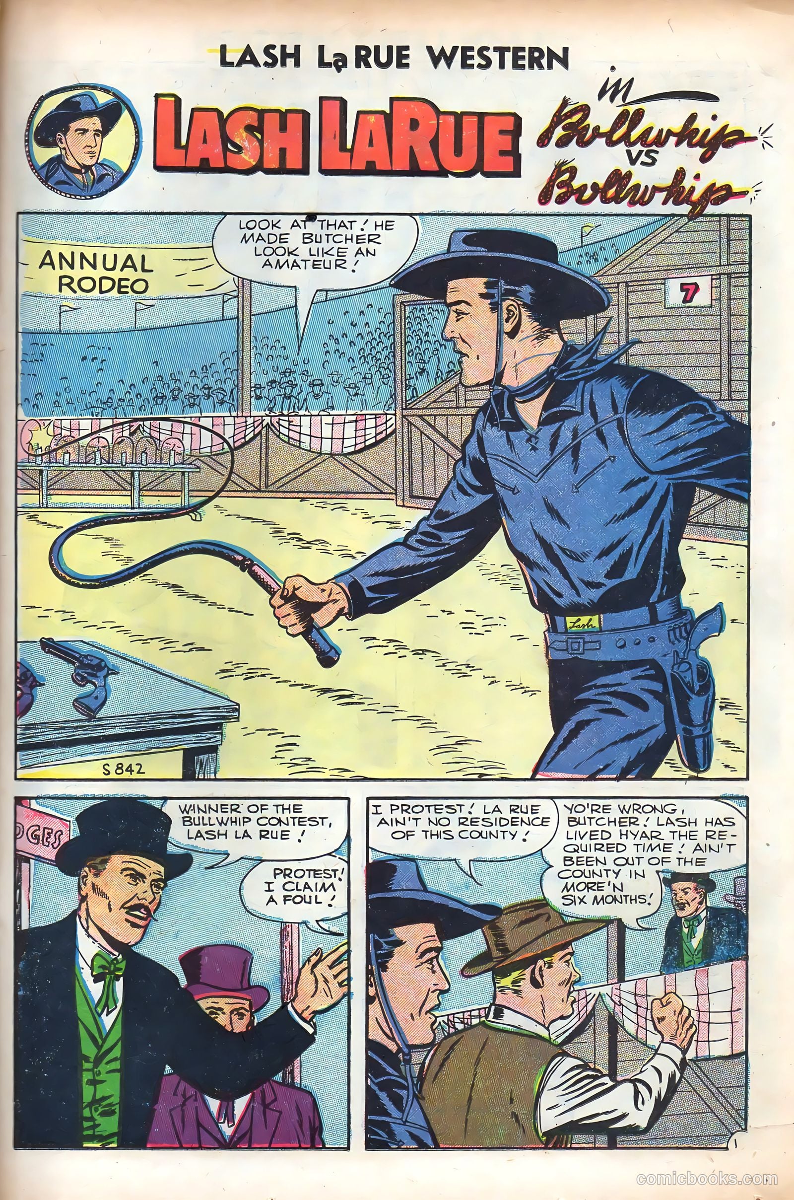 Lash Larue Western #61 (1956) — page 23 of 36