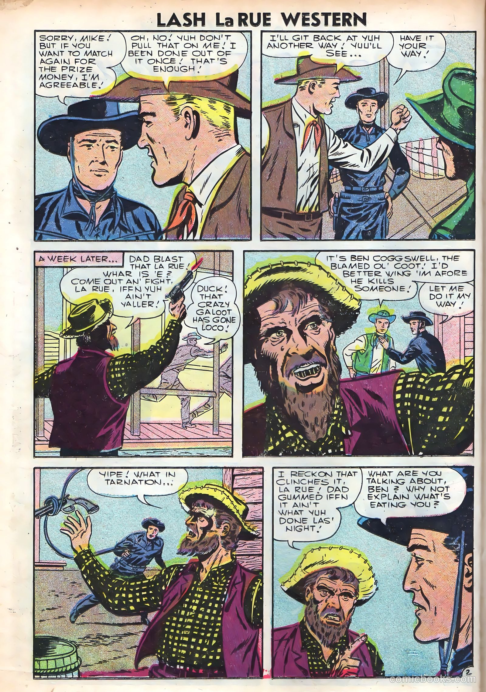 Lash Larue Western #61 (1956) — page 24 of 36