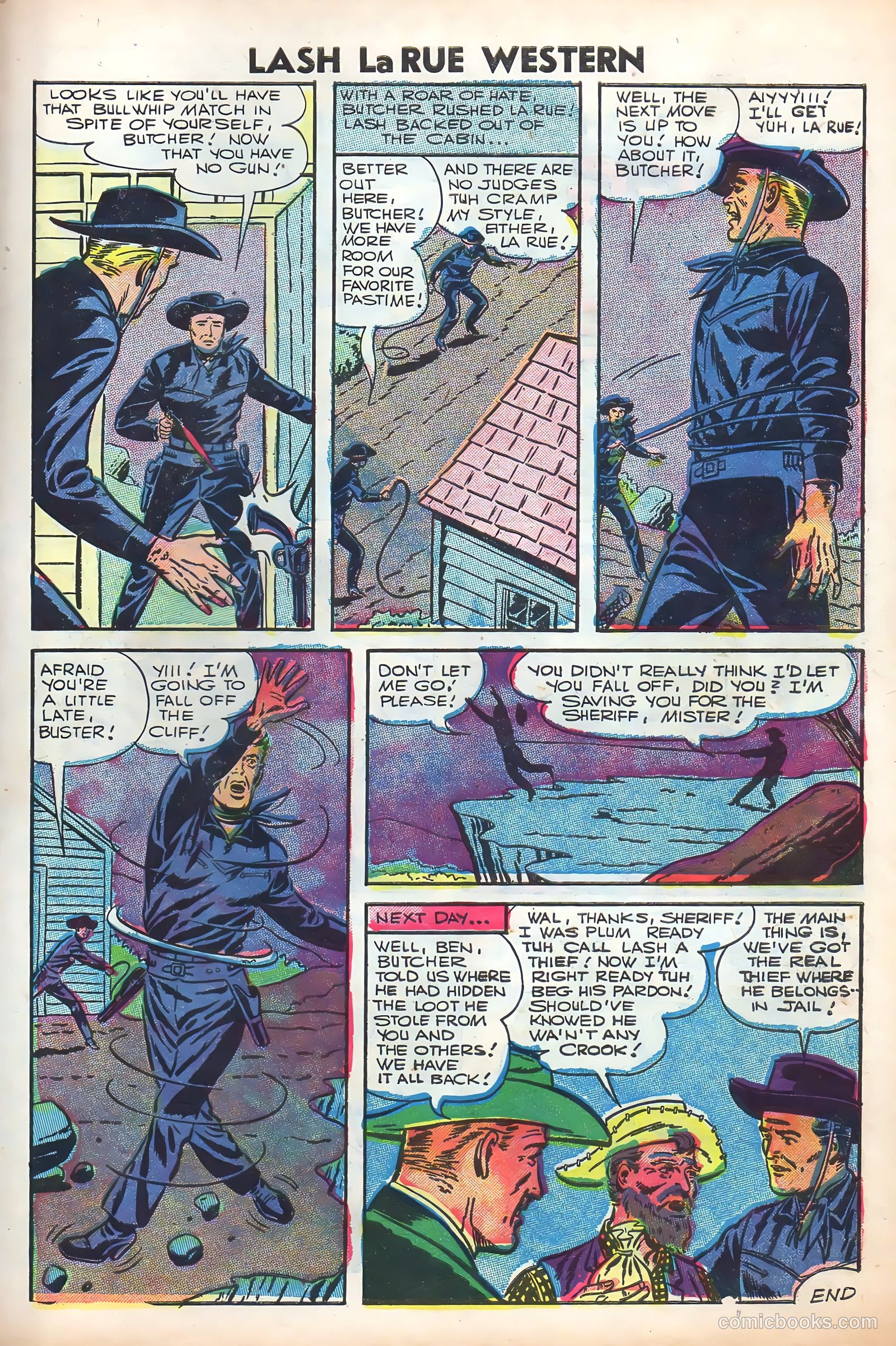Lash Larue Western #61 (1956) — page 27 of 36