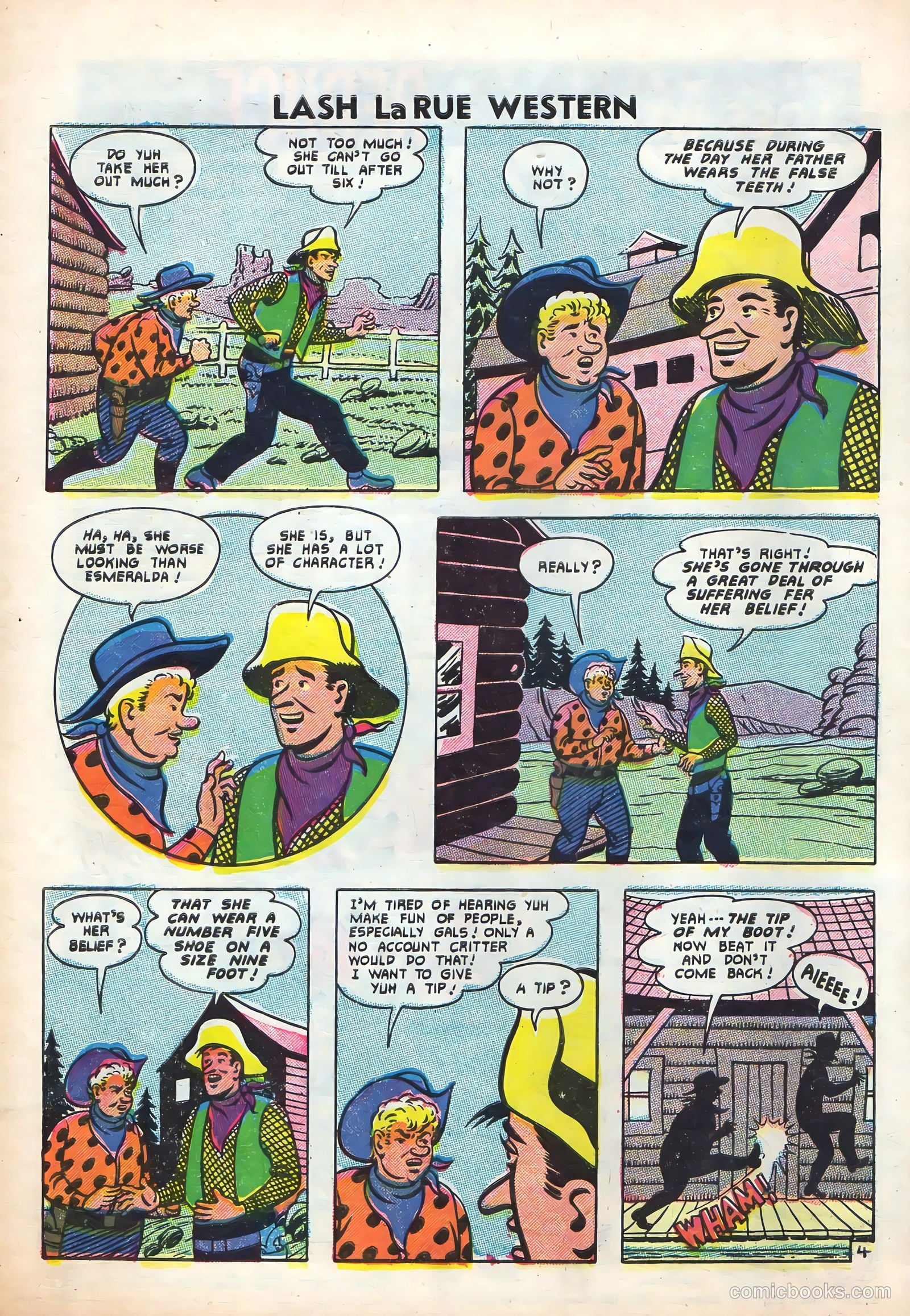 Lash Larue Western #61 (1956) — page 32 of 36