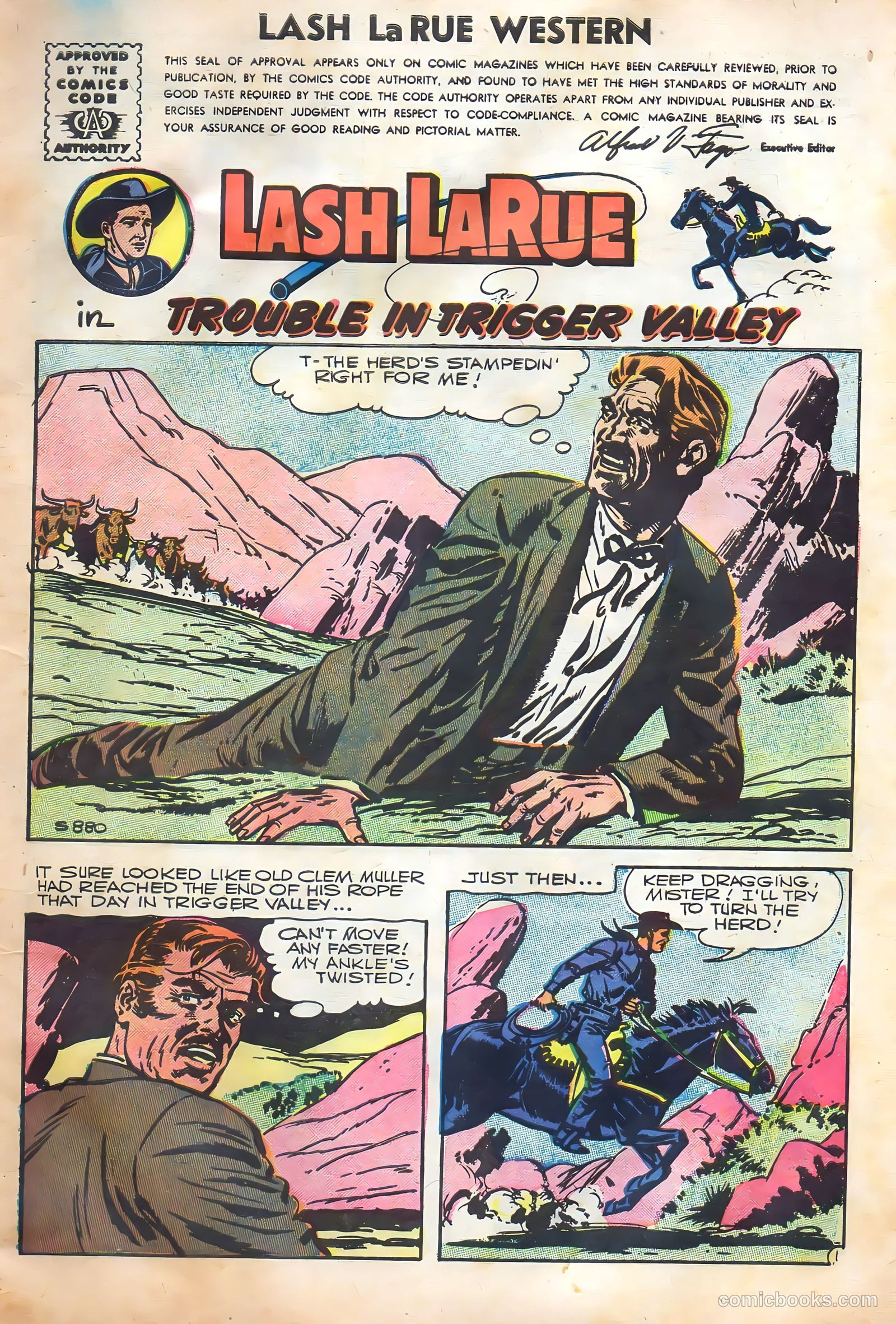 Lash Larue Western #62 (1956) — page 3 of 36