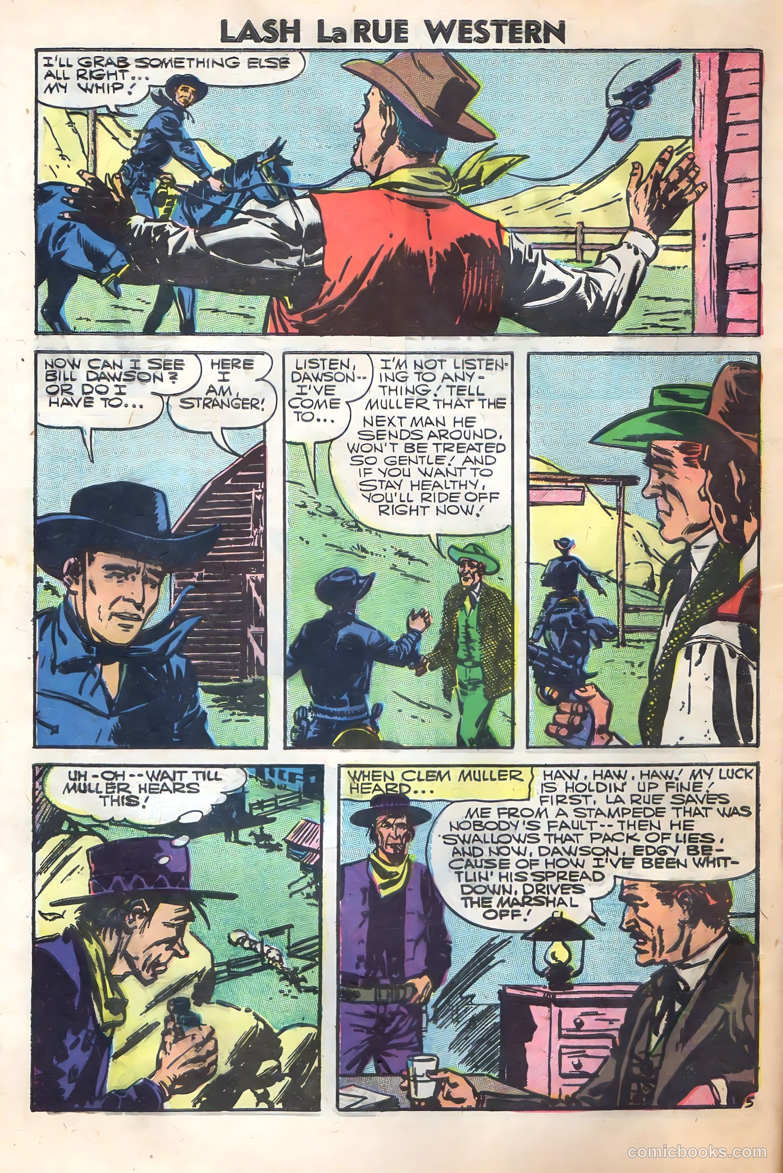 Lash Larue Western #62 (1956) — page 8 of 36