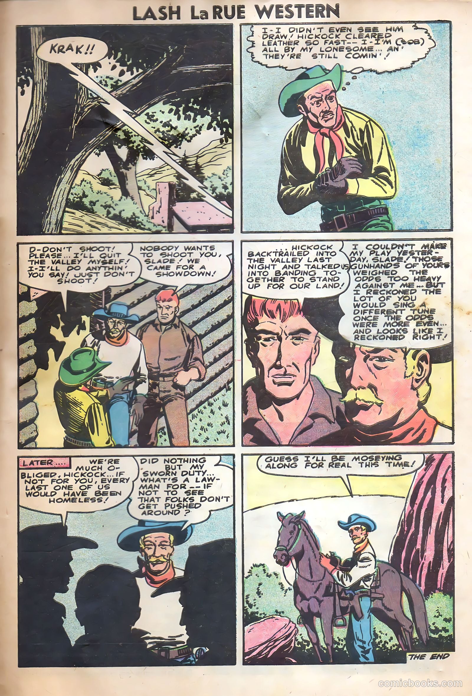 Lash Larue Western #62 (1956) — page 33 of 36