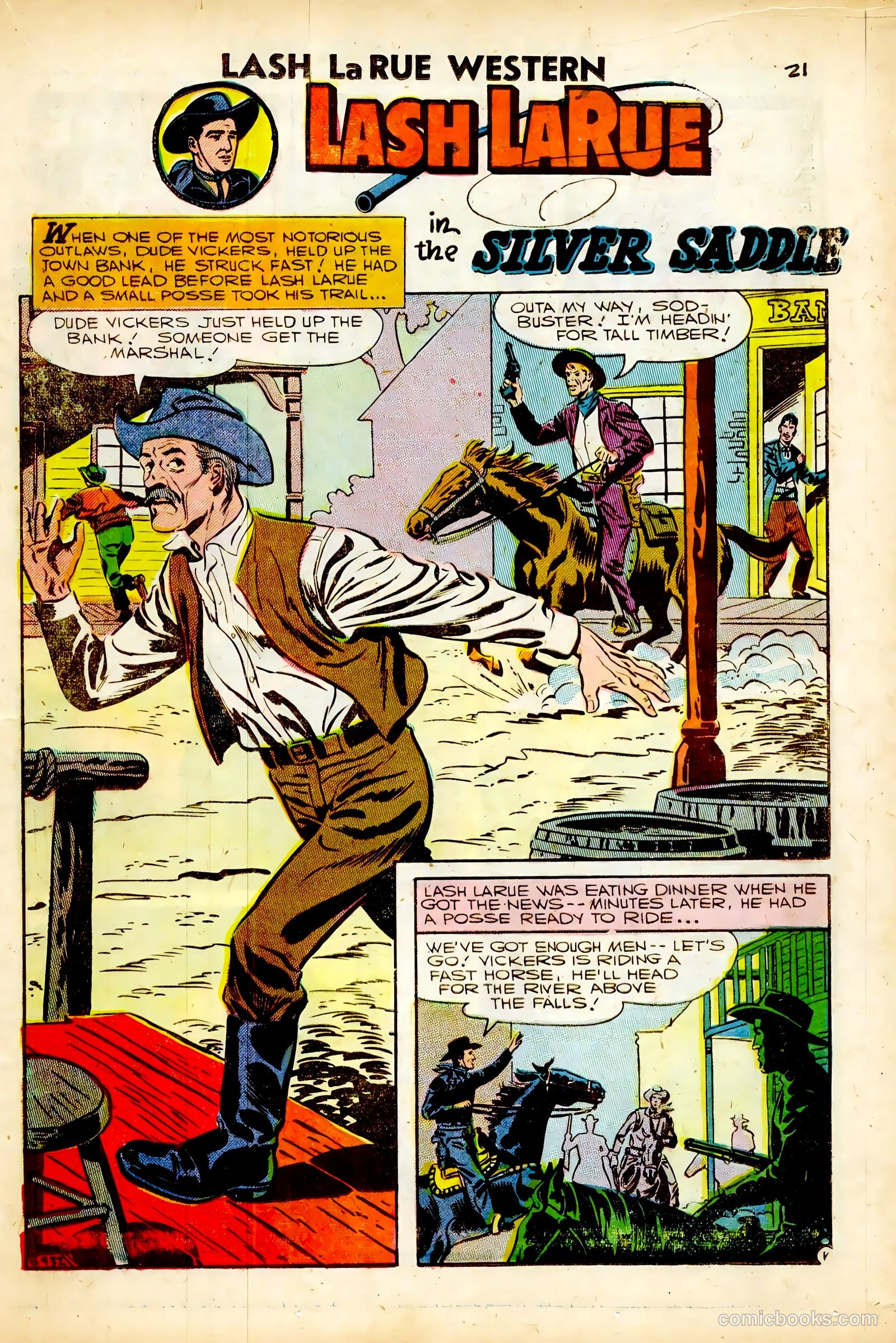 Lash Larue Western #63 (1957) — page 23 of 36