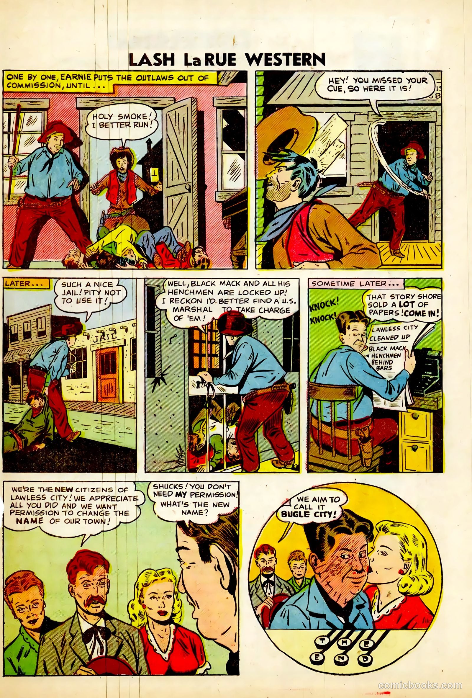 Lash Larue Western #63 (1957) — page 33 of 36
