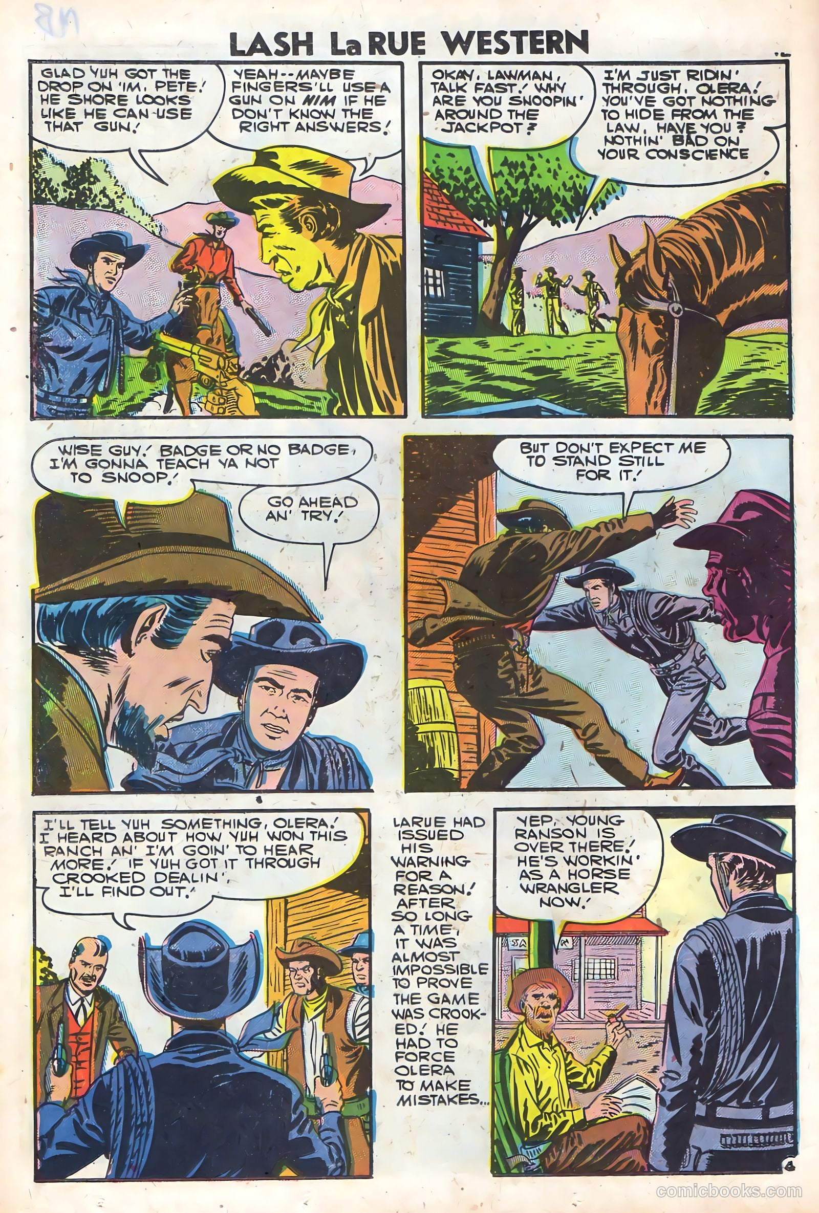 Lash Larue Western #64 (1957) — page 14 of 36