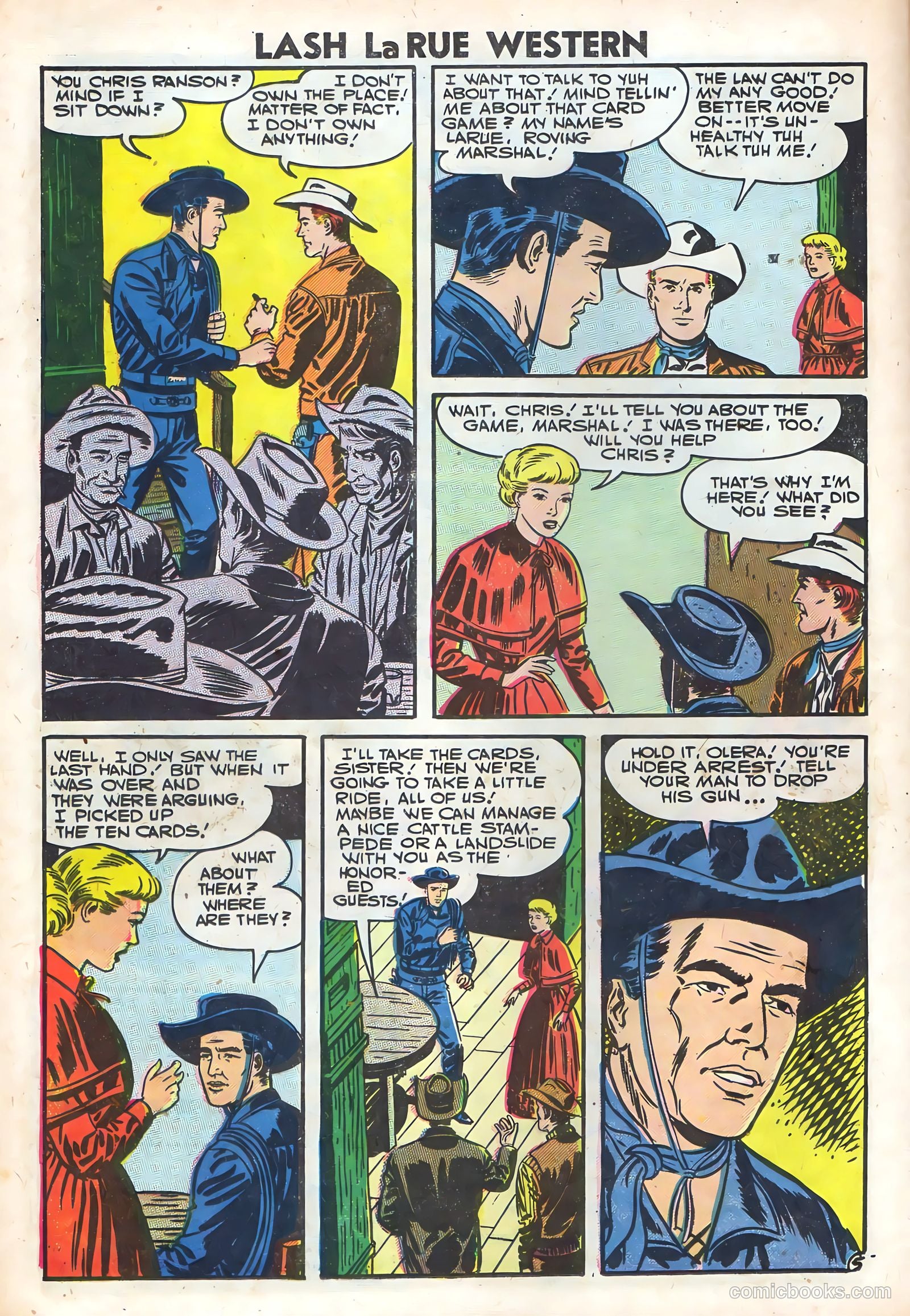 Lash Larue Western #64 (1957) — page 16 of 36