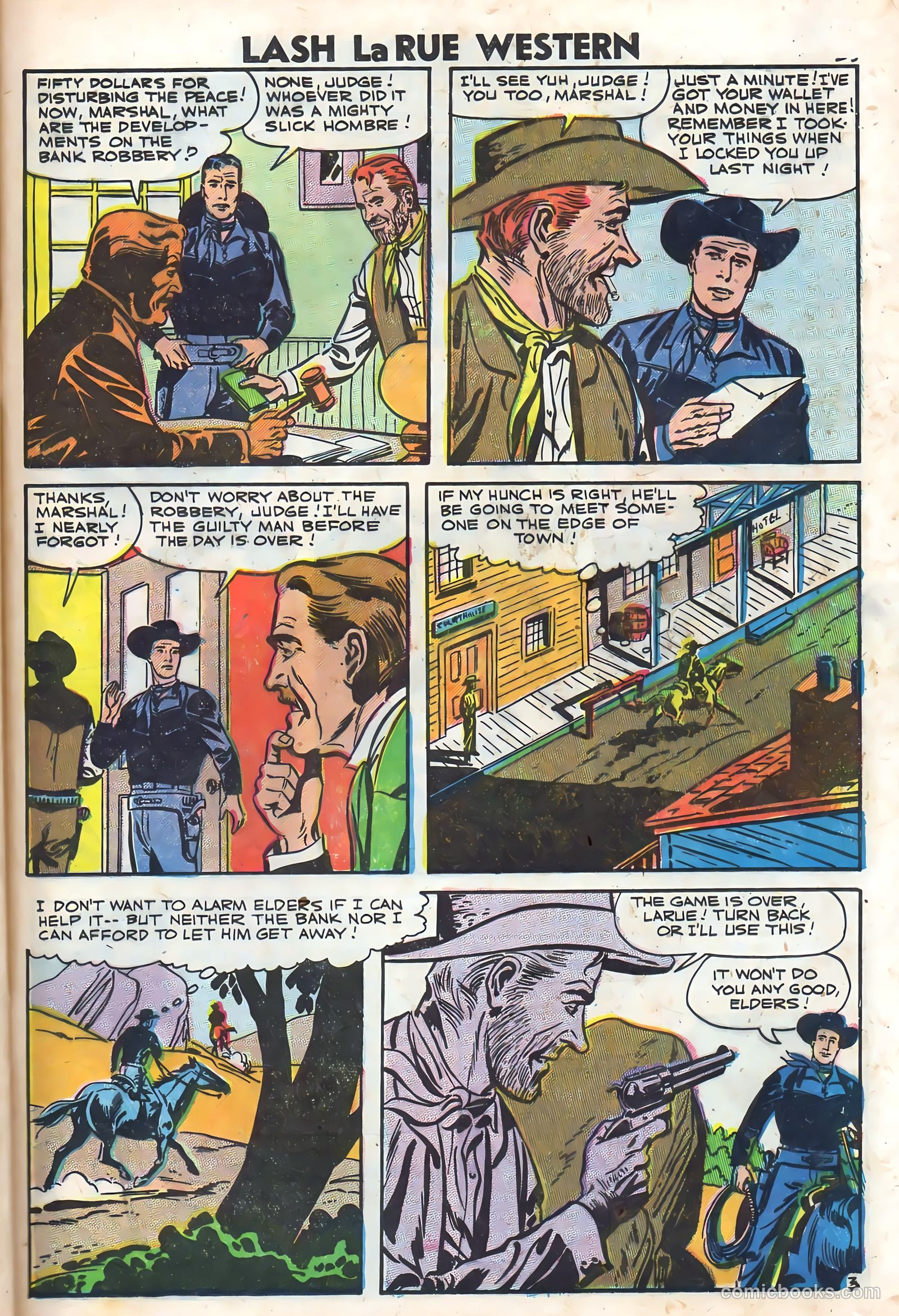 Lash Larue Western #64 (1957) — page 25 of 36