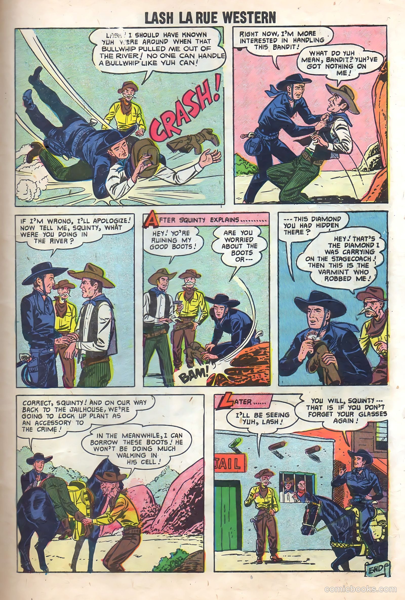 Lash Larue Western #65 (1957) — page 27 of 37