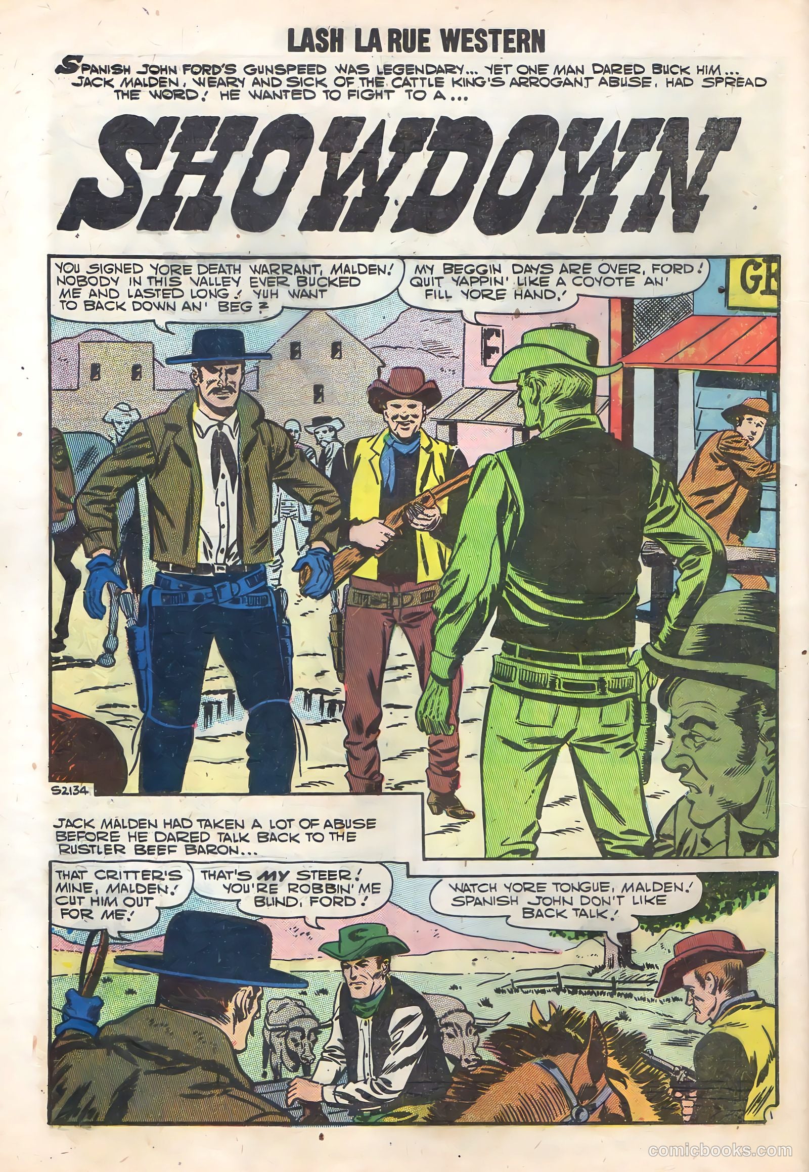 Lash Larue Western #65 (1957) — page 28 of 37