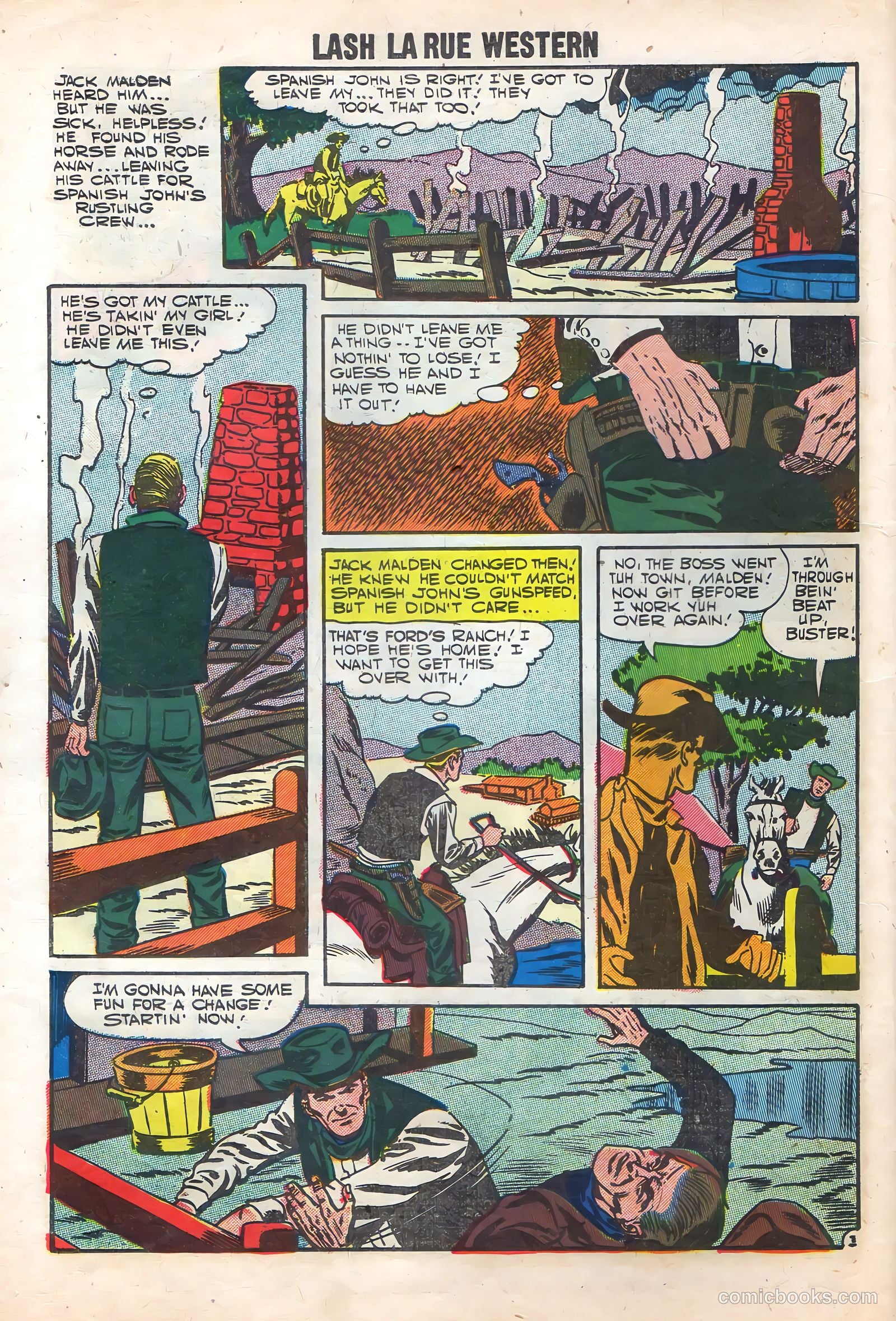Lash Larue Western #65 (1957) — page 30 of 37
