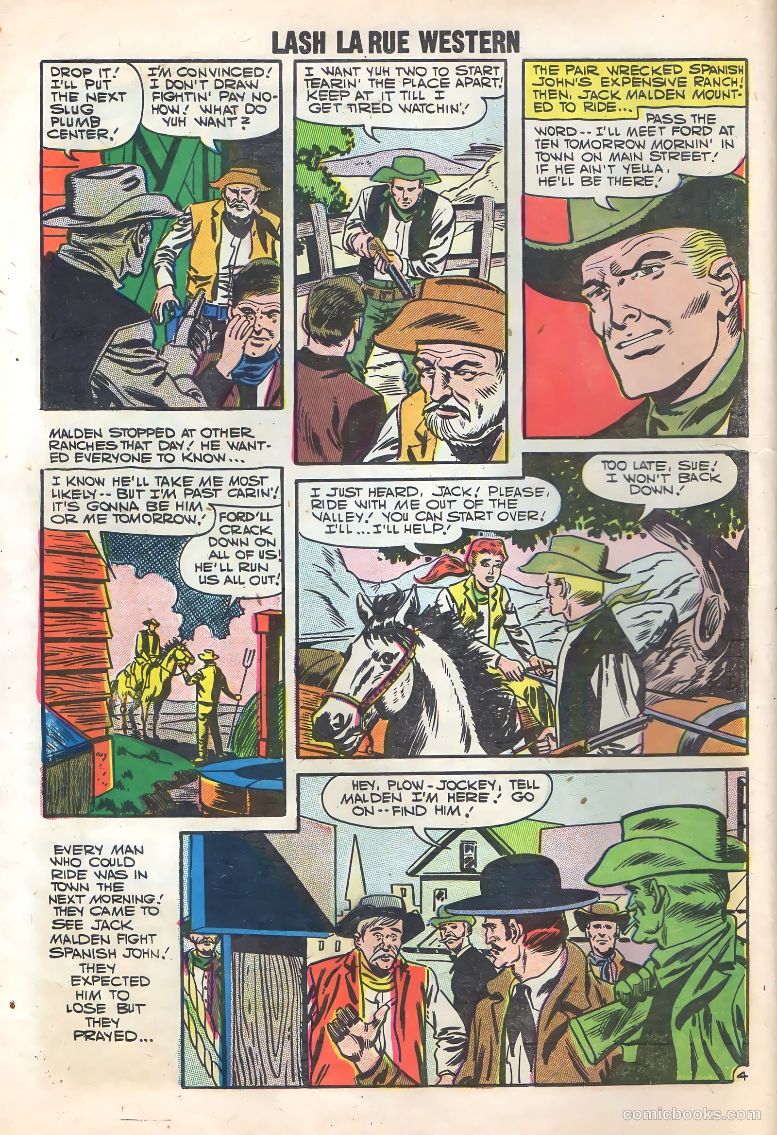 Lash Larue Western #65 (1957) — page 32 of 37