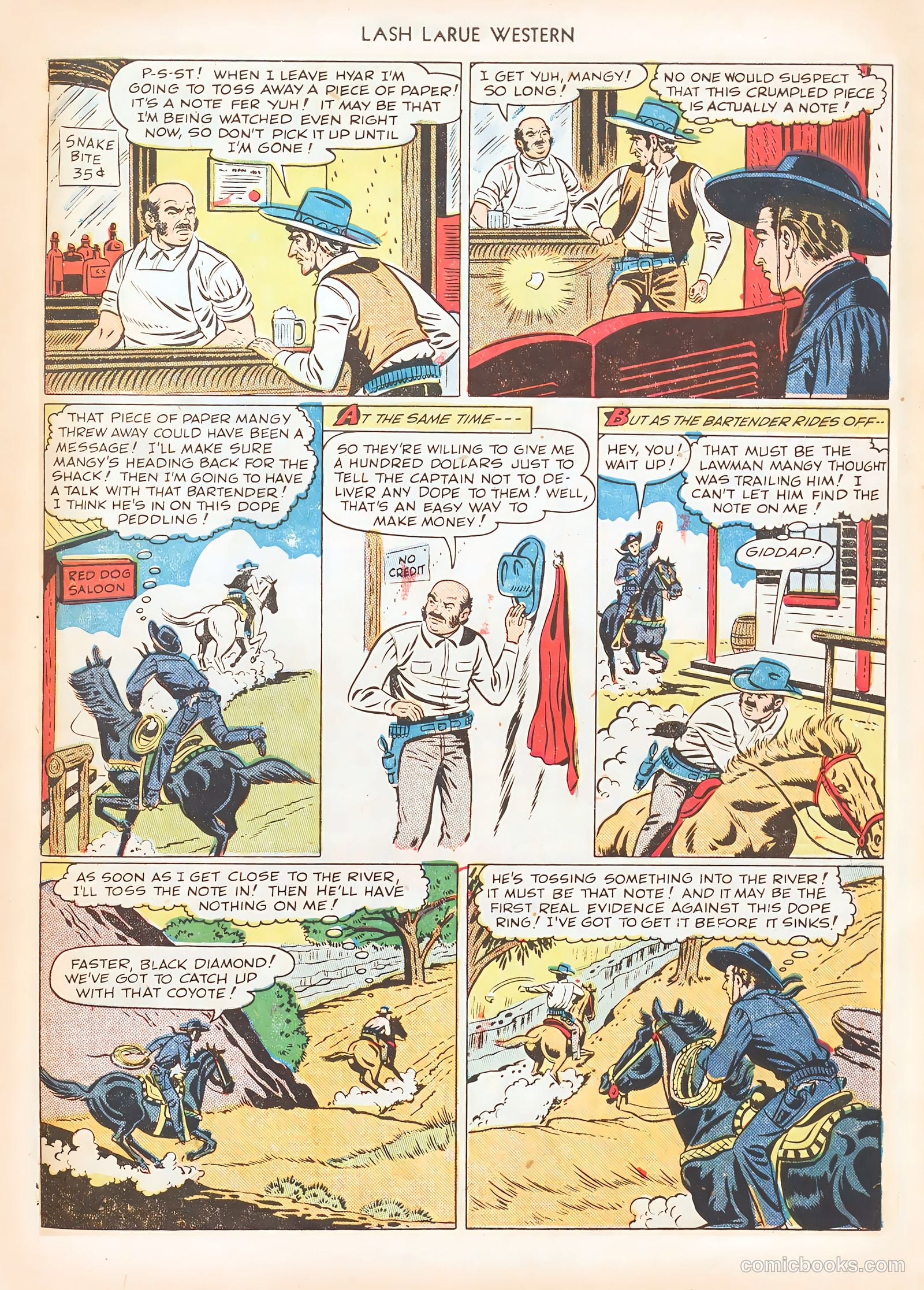 Lash LaRue Western #7 (1950) — page 43 of 52