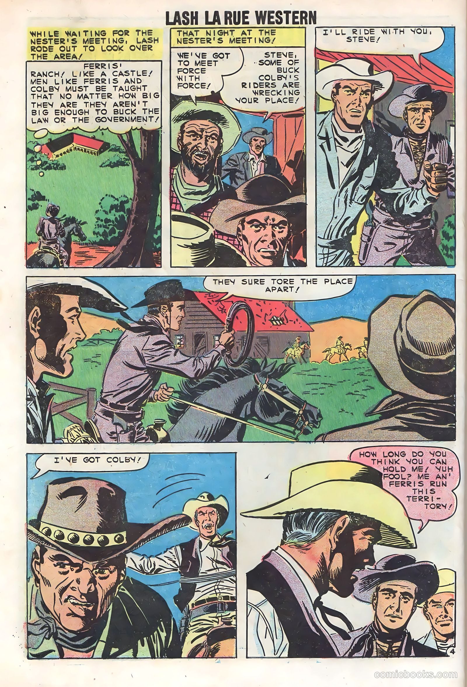 Lash Larue Western #73 (1959) — page 32 of 37