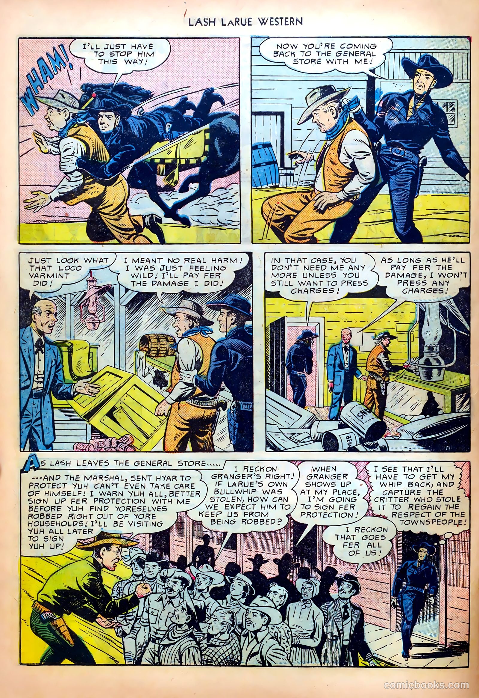 Lash LaRue Western #8 (1950) — page 22 of 52