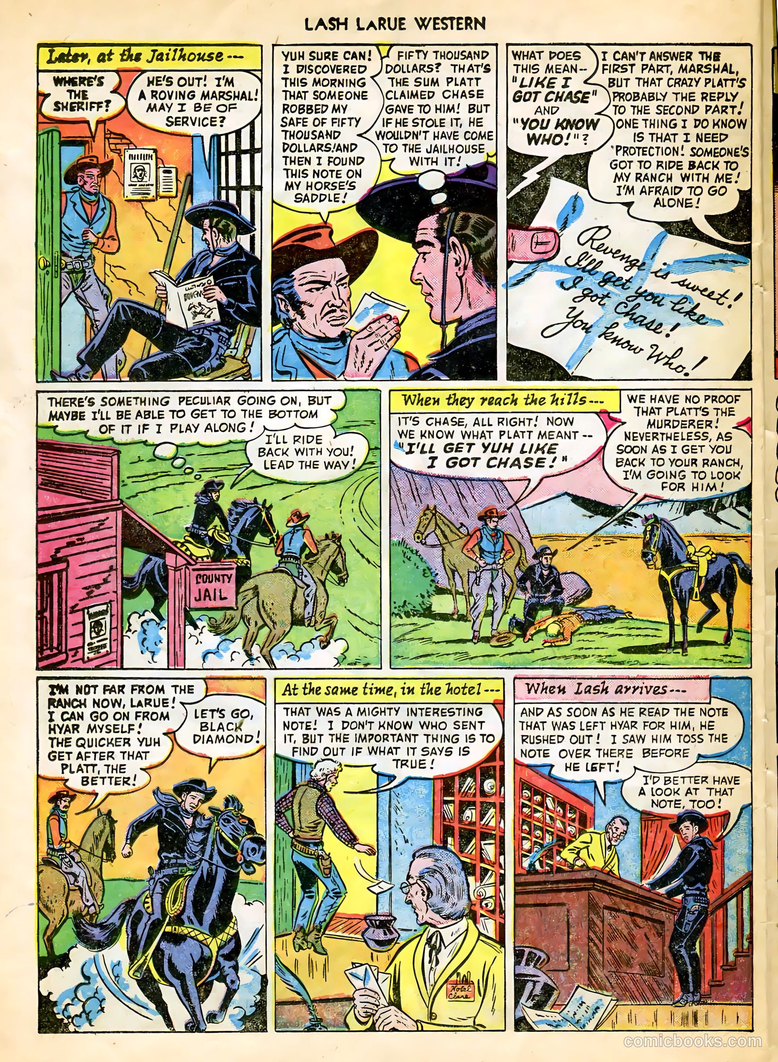 Lash LaRue Western #9 (1950) — page 22 of 36