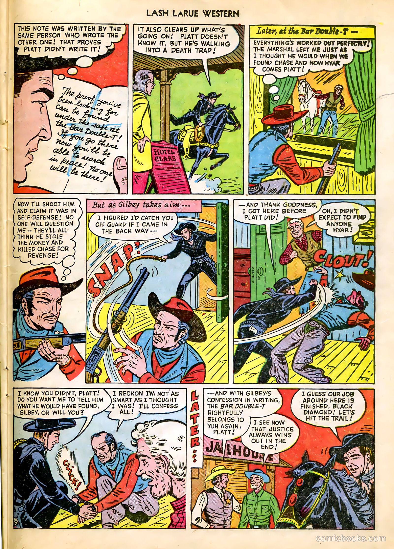 Lash LaRue Western #9 (1950) — page 23 of 36