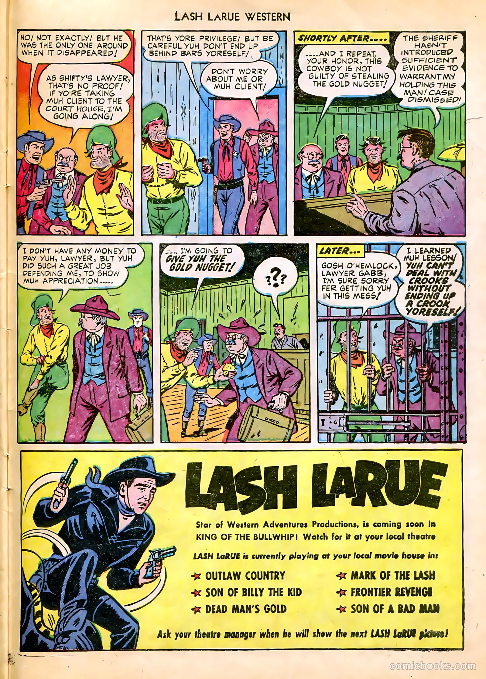 Lash LaRue Western #9 (1950) — page 27 of 36